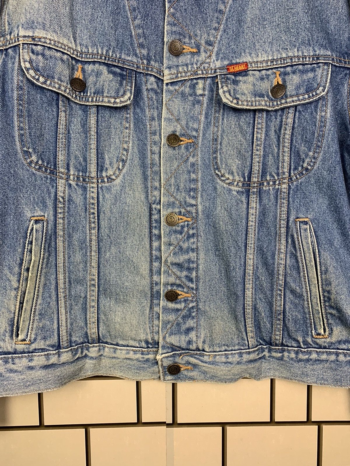 Japanese Brand × Vintage Vintage Japanese Brand GL Heart Denim Jacket Size US L / EU 52-54 / 3 - 3 Thumbnail