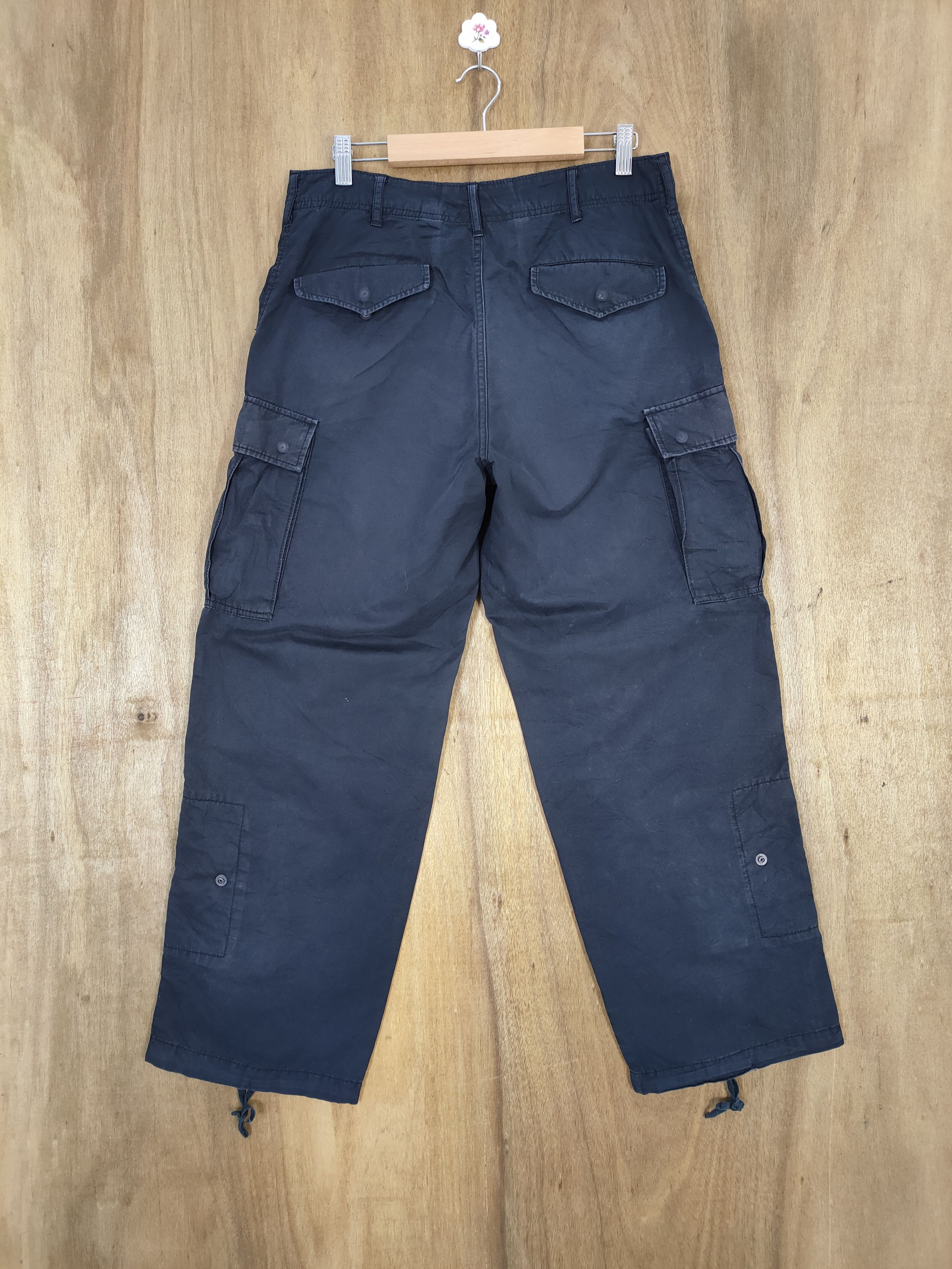 Japanese Brand GREEN LABEL FADED MULTIPOCKET BAGGY CARGO PANTS Size US 30 / EU 46 - 3 Thumbnail