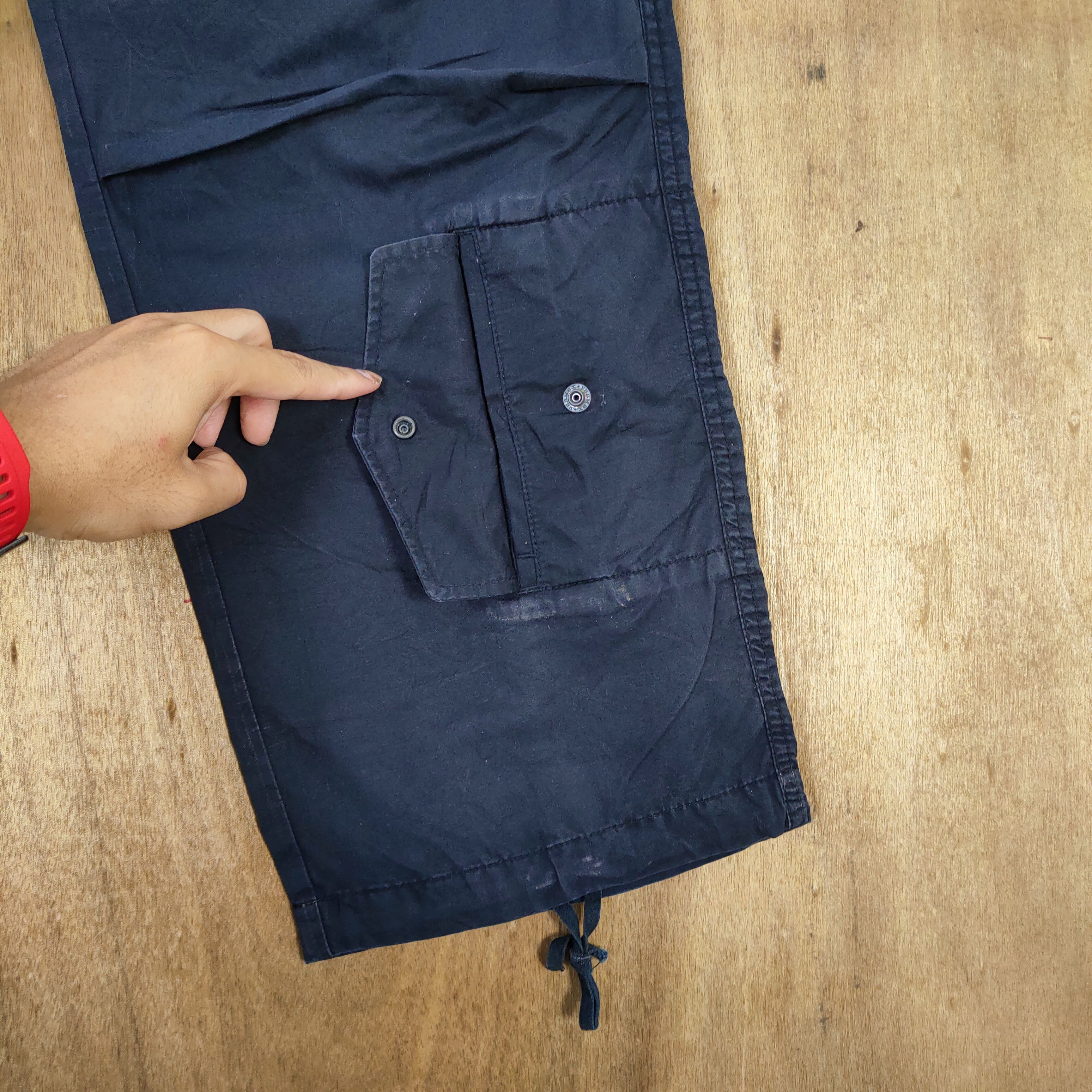 Japanese Brand GREEN LABEL FADED MULTIPOCKET BAGGY CARGO PANTS Size US 30 / EU 46 - 6 Thumbnail