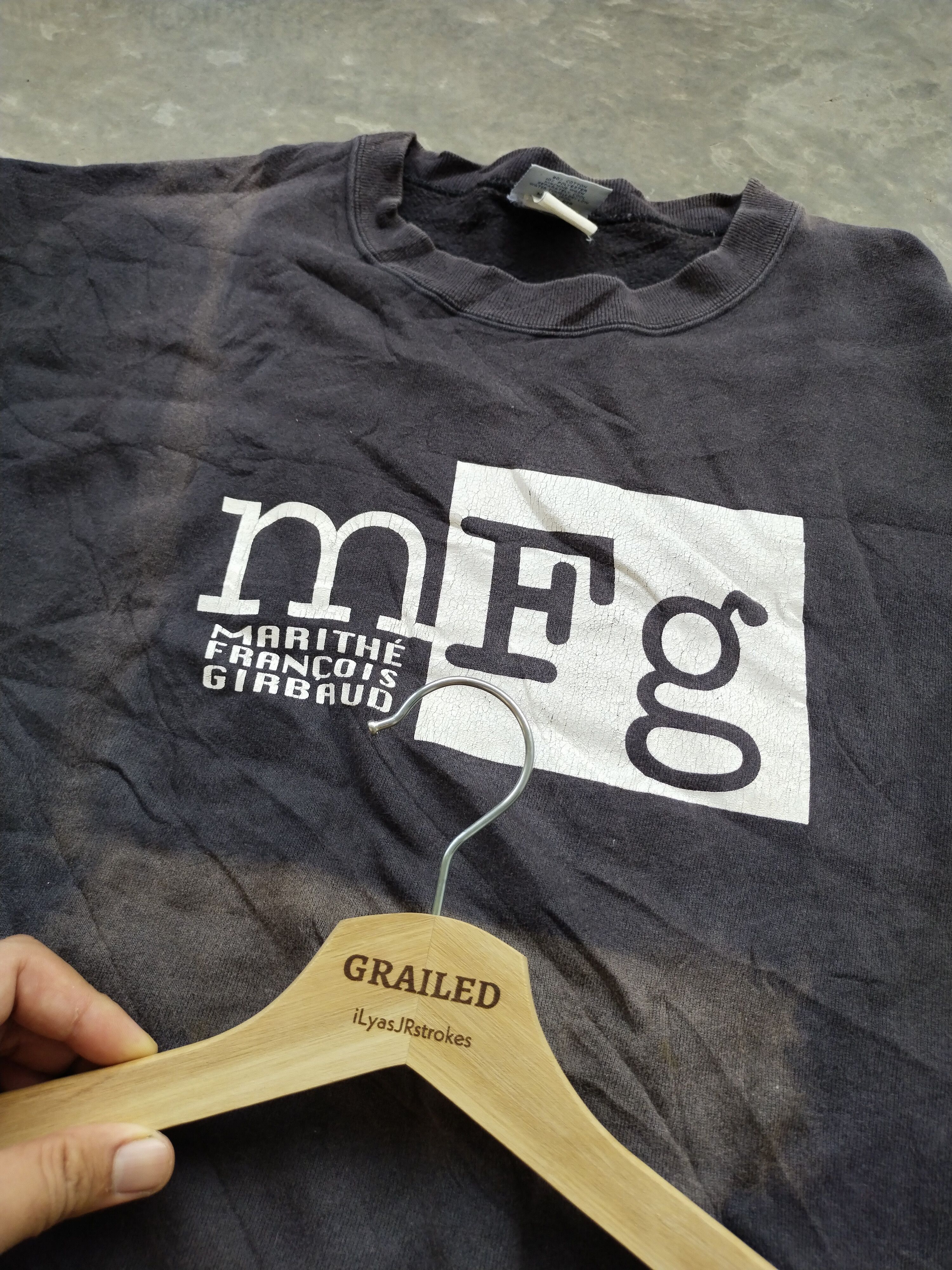 Marithe + Francois Girbaud × Vintage VTG Marithe Francois Girbaud Faded Sweatshirt Size US M / EU 48-50 / 2 - 18 Thumbnail