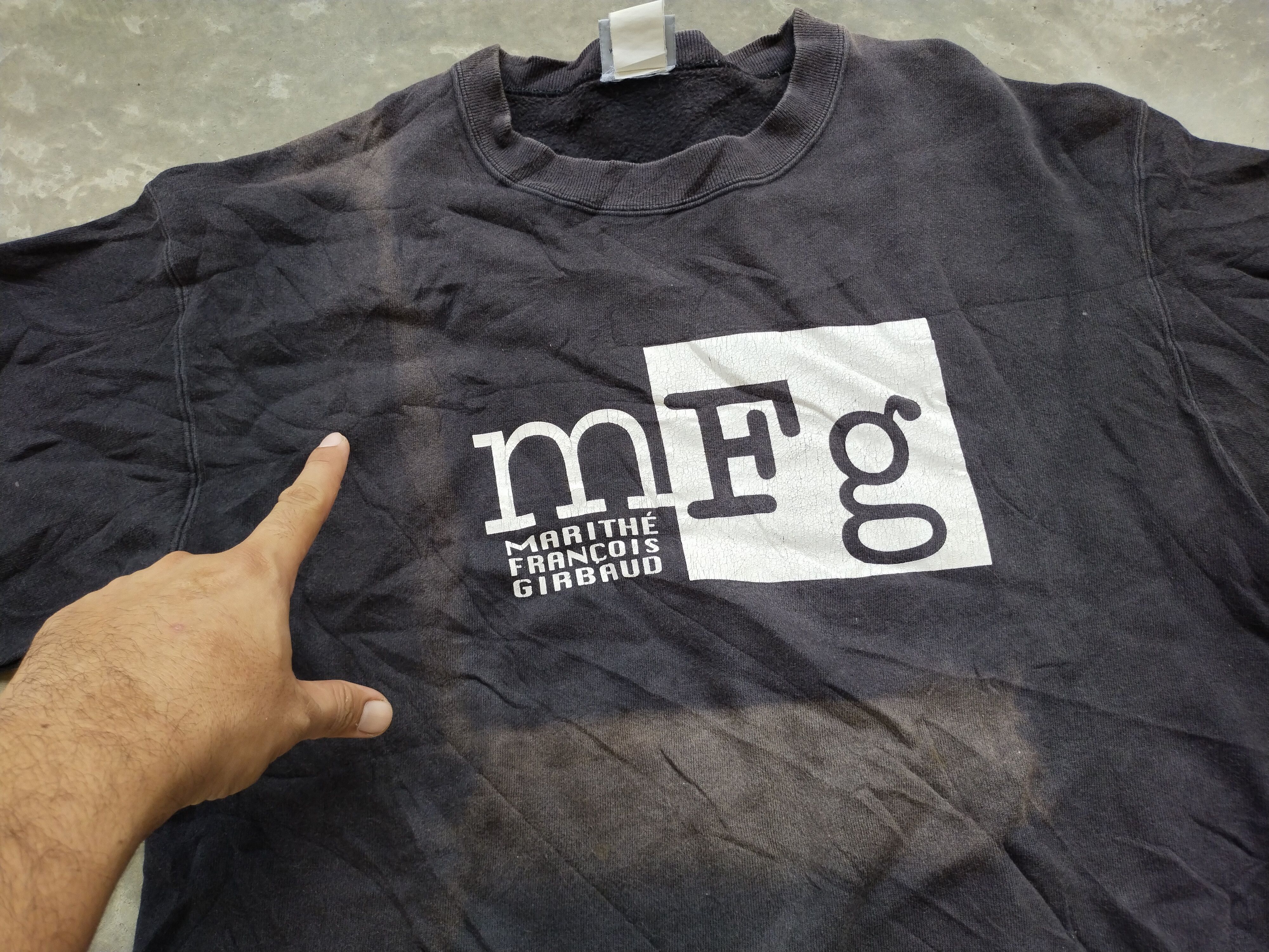 Marithe + Francois Girbaud × Vintage VTG Marithe Francois Girbaud Faded Sweatshirt Size US M / EU 48-50 / 2 - 6 Thumbnail