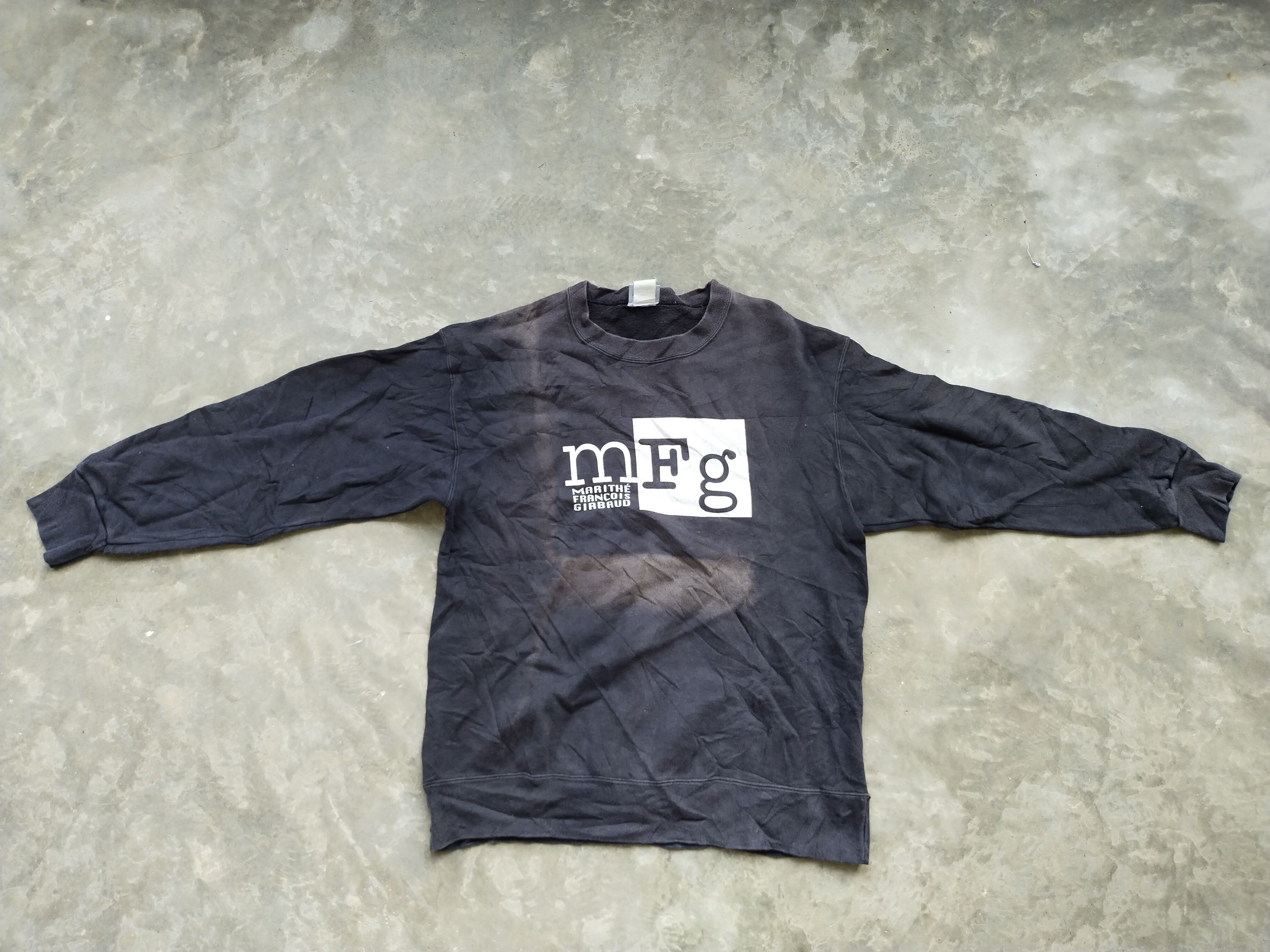 Marithe + Francois Girbaud × Vintage VTG Marithe Francois Girbaud Faded Sweatshirt Size US M / EU 48-50 / 2 - 2 Thumbnail
