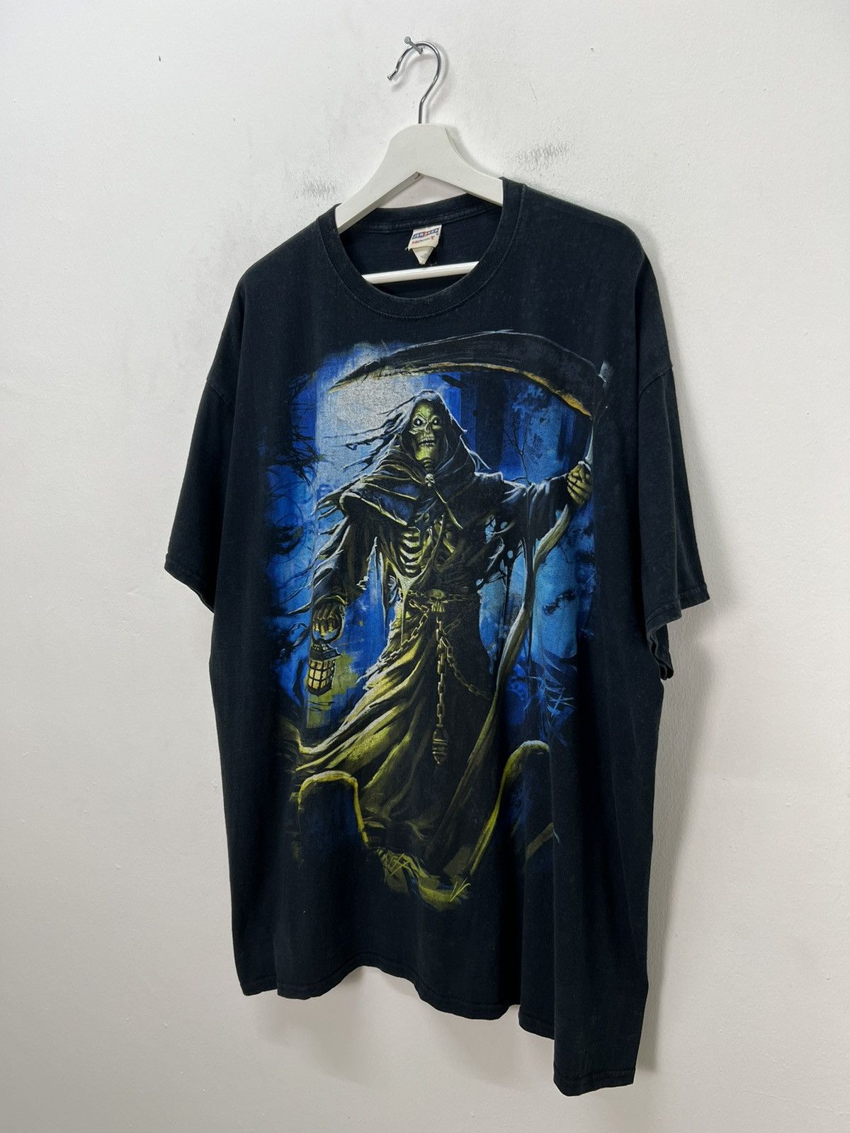 Vintage Vintage Grim Reaper Skeleton Tee Size US XXL / EU 58 / 5 - 3 Thumbnail