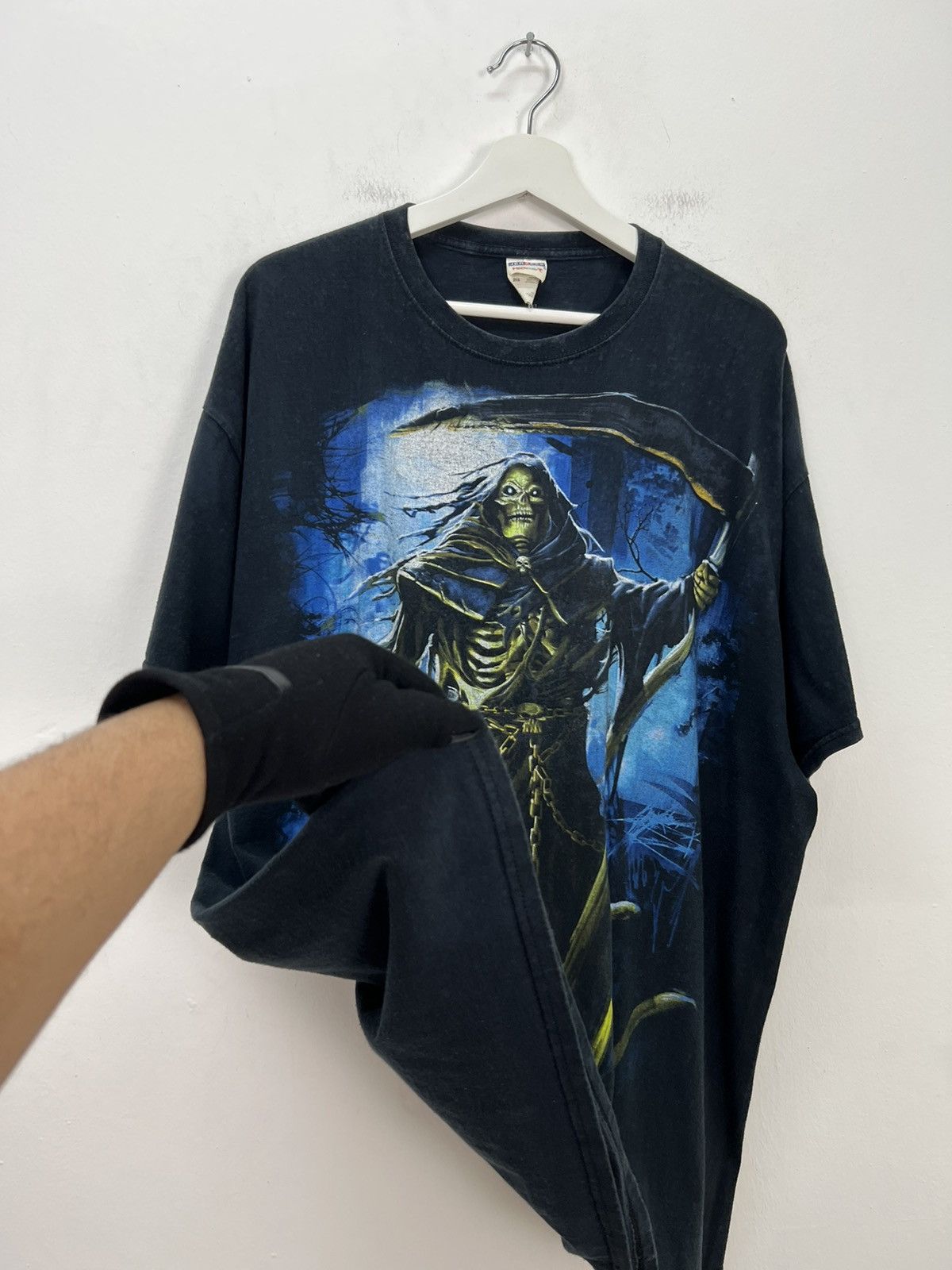 Vintage Vintage Grim Reaper Skeleton Tee Size US XXL / EU 58 / 5 - 5 Thumbnail