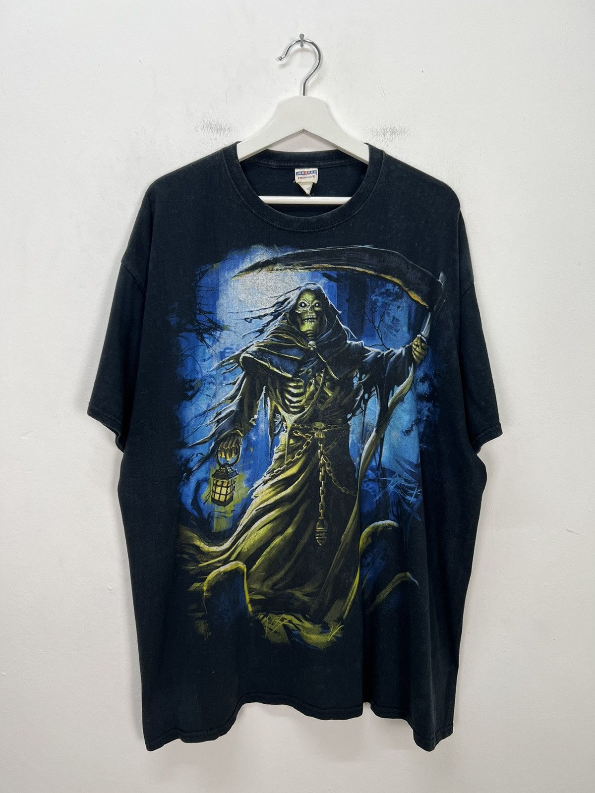 Vintage Vintage Grim Reaper Skeleton Tee Size US XXL / EU 58 / 5 - 1 Thumbnail