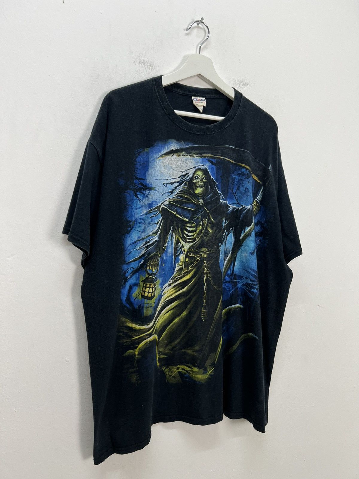 Vintage Vintage Grim Reaper Skeleton Tee Size US XXL / EU 58 / 5 - 2 Thumbnail