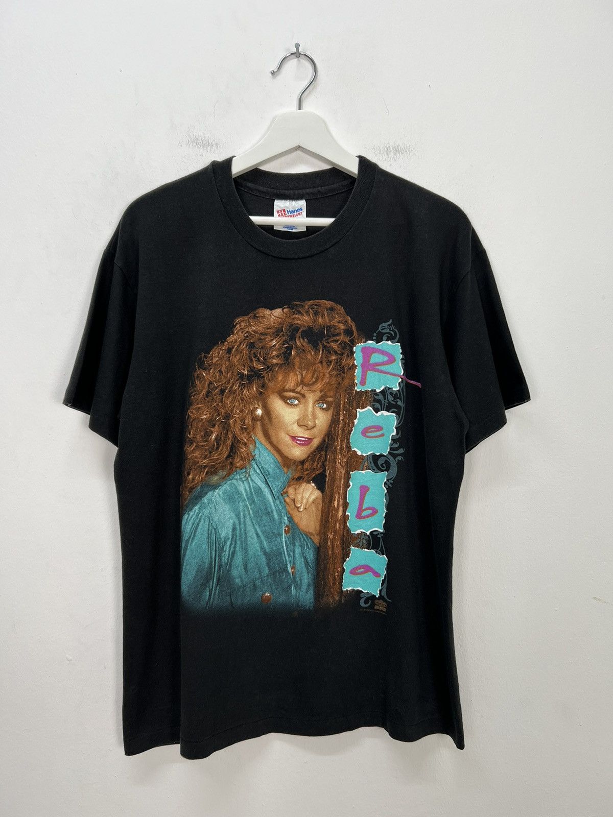 image of Band Tees x Vintage 90’S Reba Tour Tee in Black, Men's (Size Large)