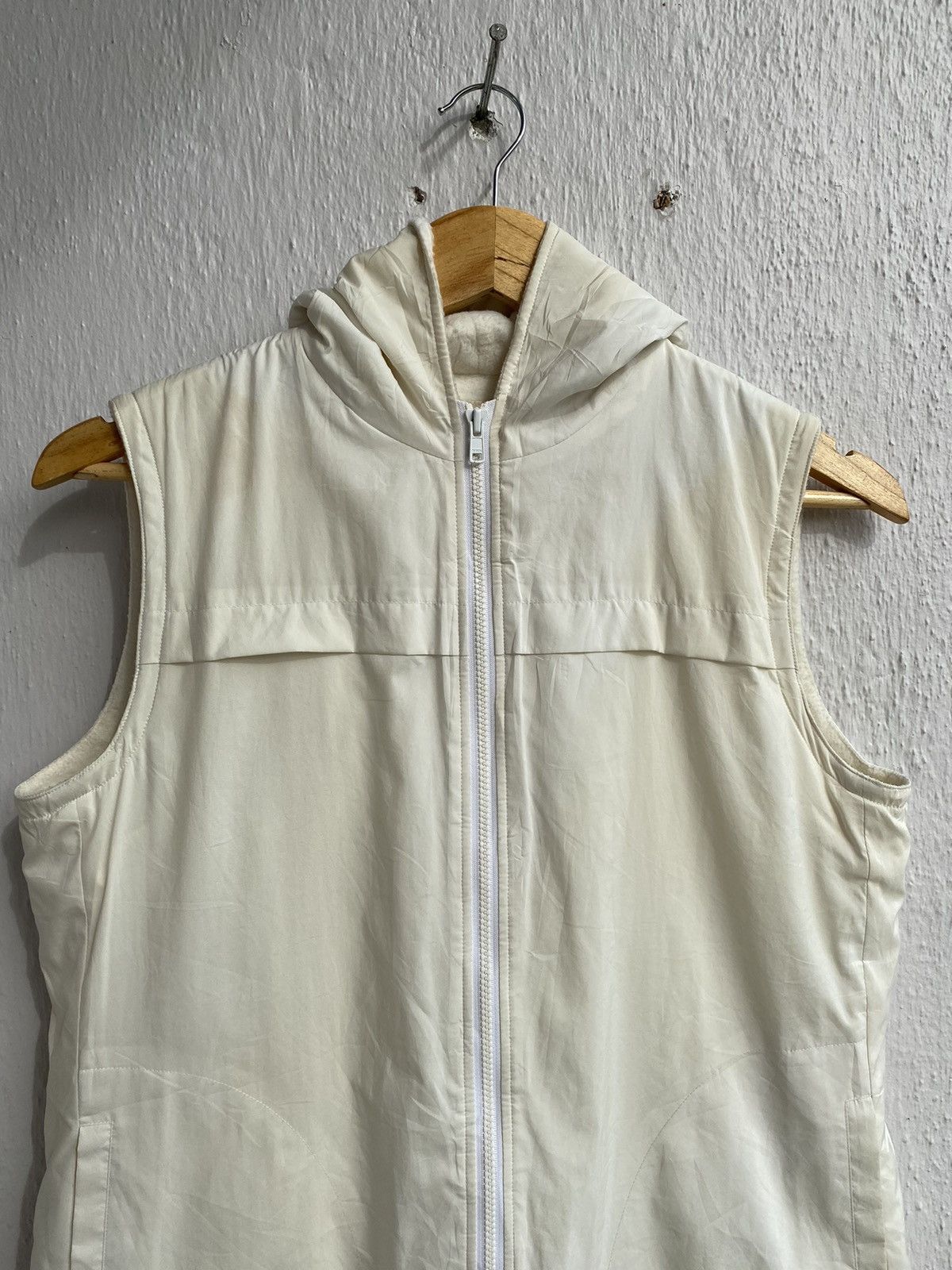 Japanese Brand Vintage Michel Klein Hoodie Vest Pearl White Zip-Up Size US S / EU 44-46 / 1 - 2 Thumbnail