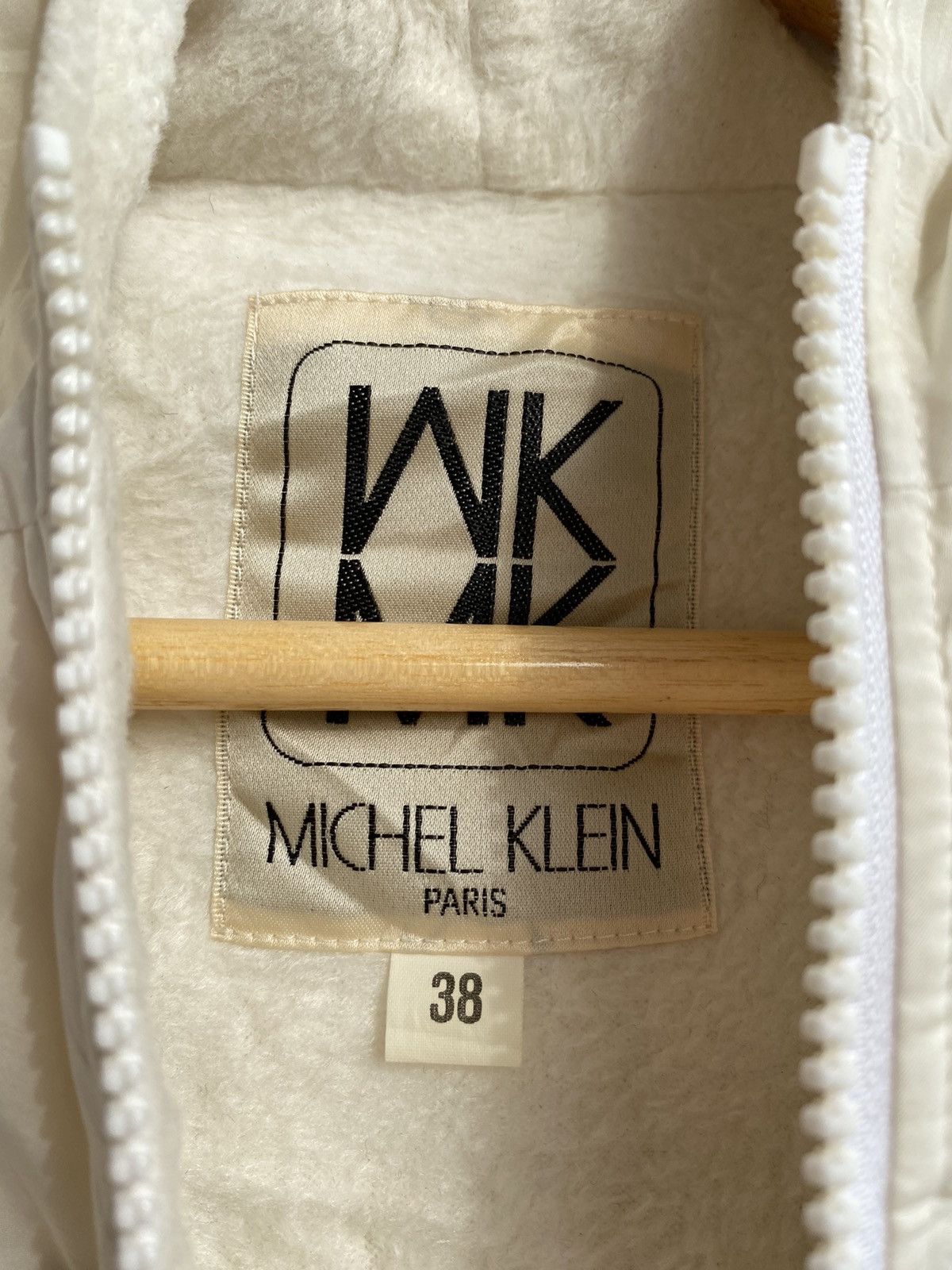 Japanese Brand Vintage Michel Klein Hoodie Vest Pearl White Zip-Up Size US S / EU 44-46 / 1 - 6 Thumbnail