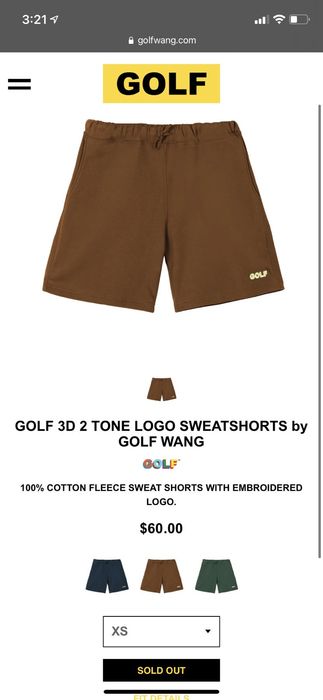 Golf Wang GOLF 3D 2 TONE LOGO SWEATSHORTS | Grailed