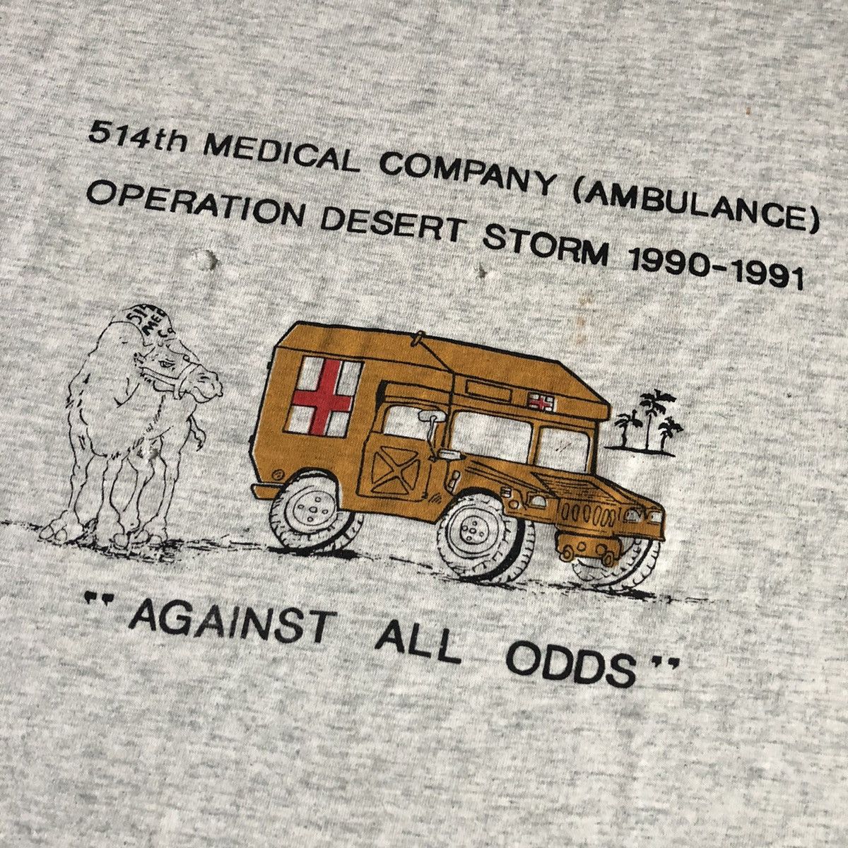 Vintage Vintage 1990s Operation Desert Storm Medical Ambulance Tee Size US XL / EU 56 / 4 - 4 Thumbnail