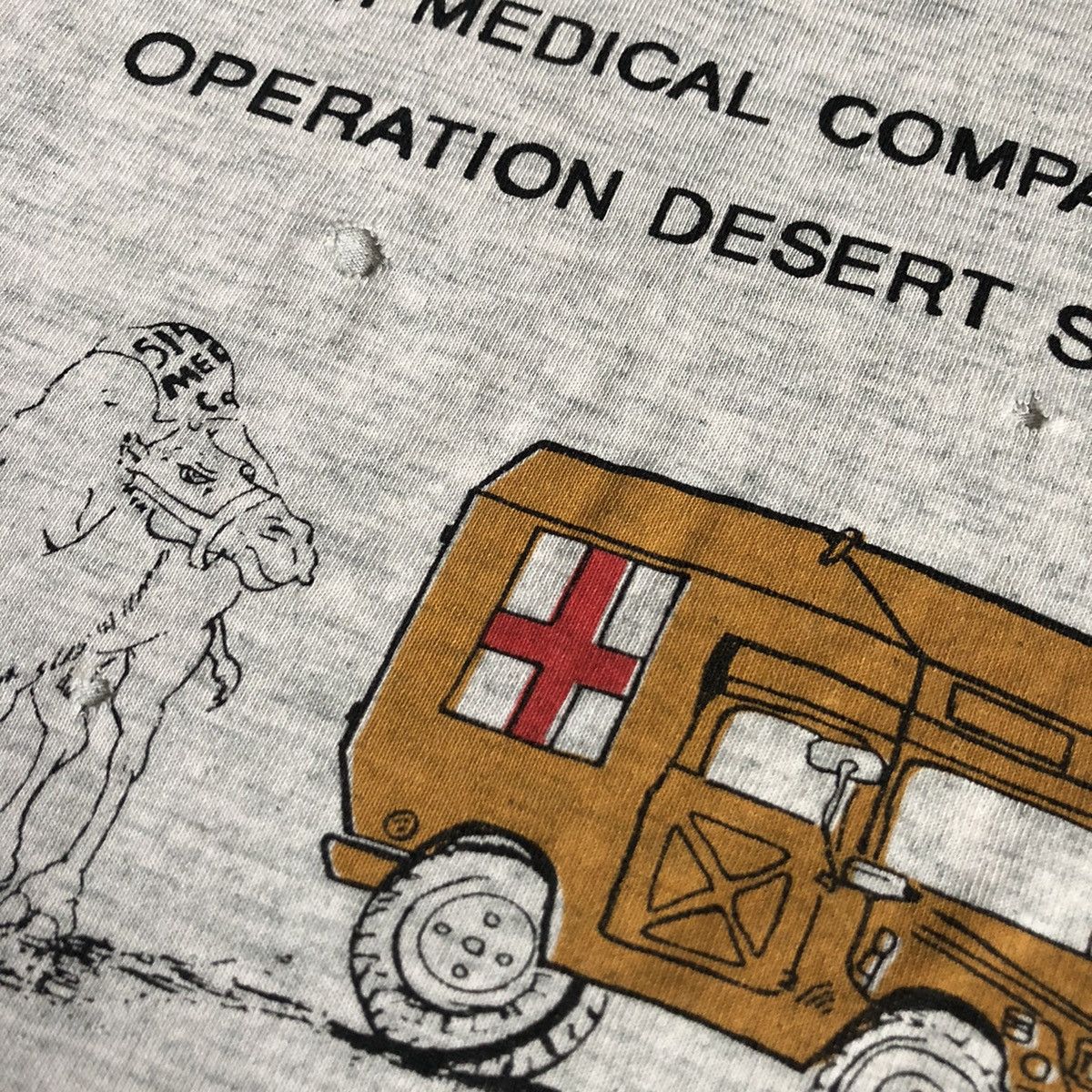 Vintage Vintage 1990s Operation Desert Storm Medical Ambulance Tee Size US XL / EU 56 / 4 - 6 Thumbnail