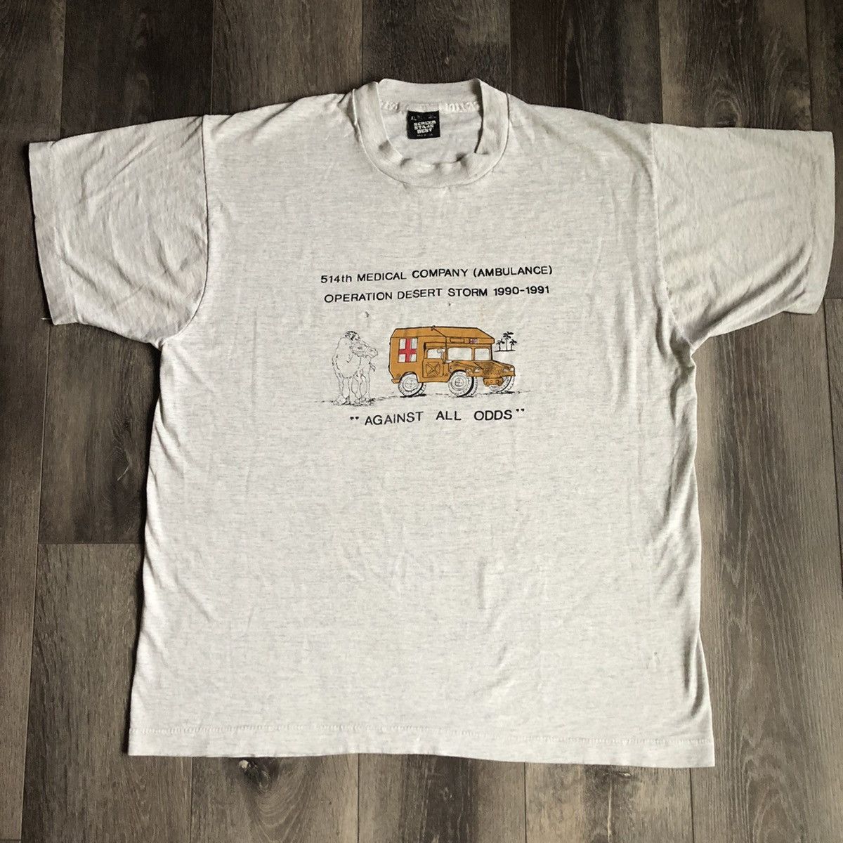 Vintage Vintage 1990s Operation Desert Storm Medical Ambulance Tee Size US XL / EU 56 / 4 - 2 Thumbnail