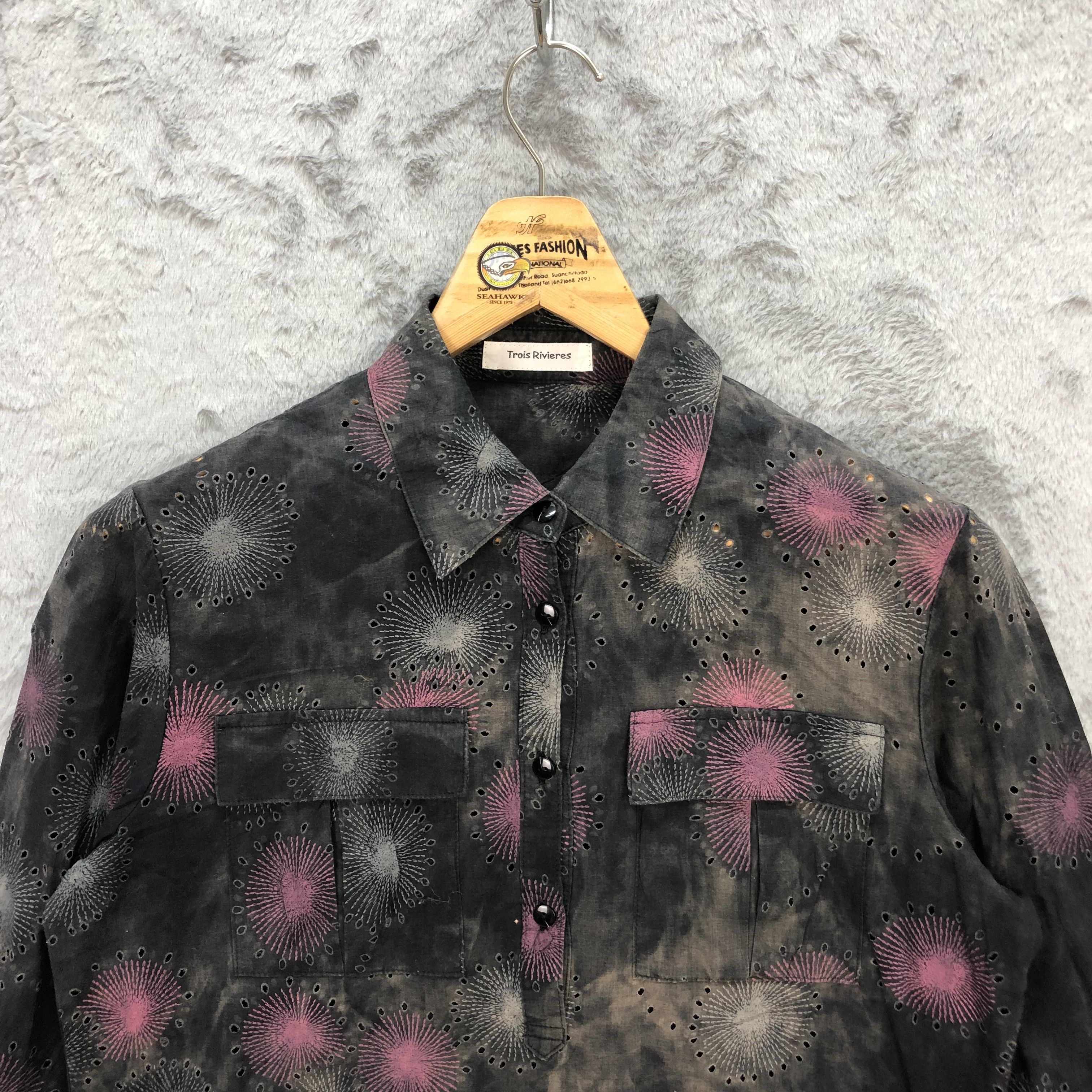 Japanese Brand Happy New Year Nice Design Fireworks Shirt #5627-194 Size US L / EU 52-54 / 3 - 2 Thumbnail