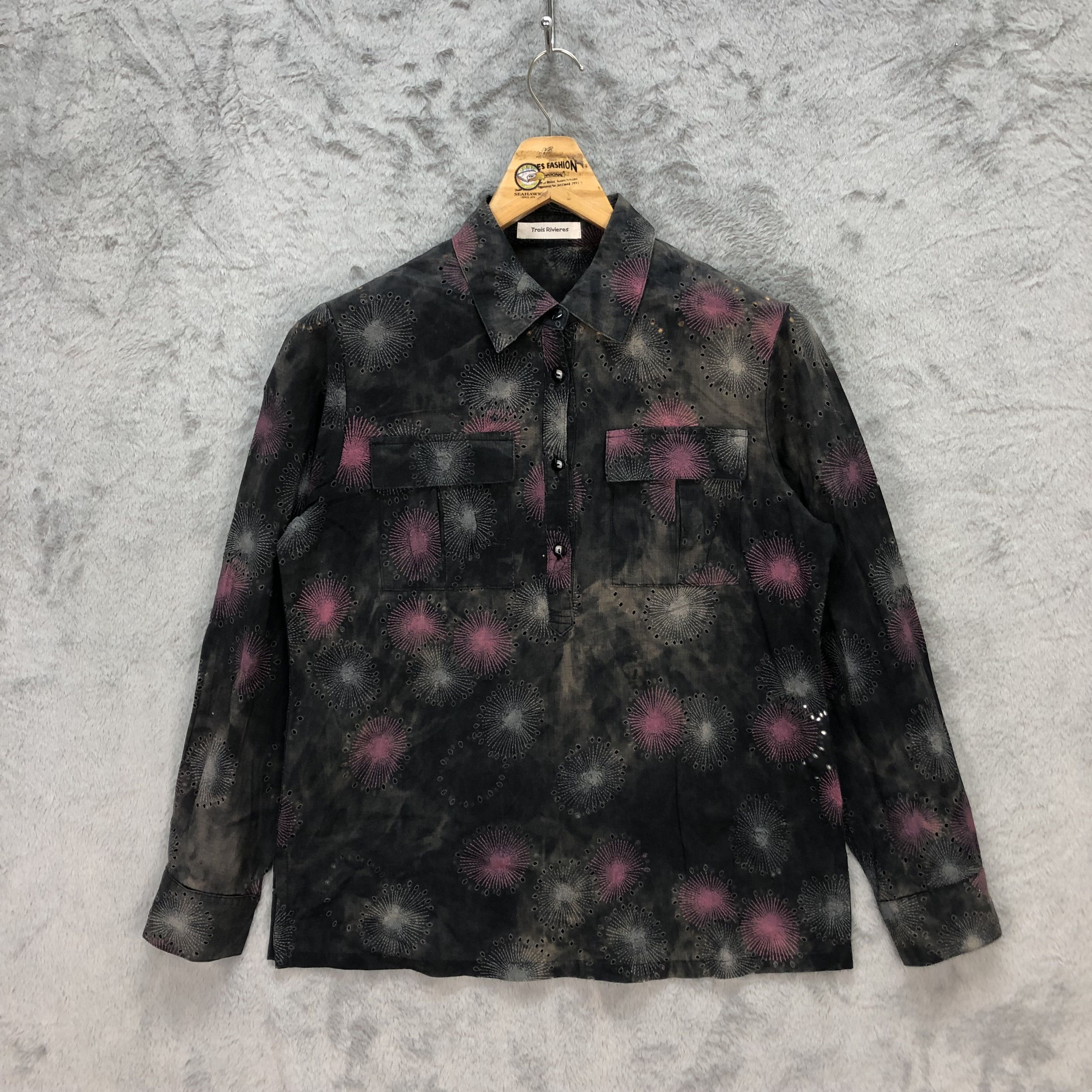 Japanese Brand Happy New Year Nice Design Fireworks Shirt #5627-194 Size US L / EU 52-54 / 3 - 1 Thumbnail