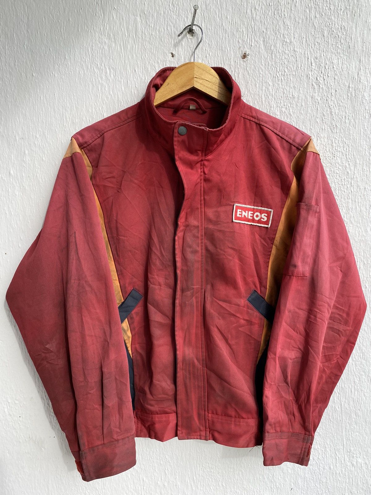 Sports Specialties Vintage Thrashed Eneos Big Logo Racing Motorsport Jacket Size US XL / EU 56 / 4 - 1 Thumbnail