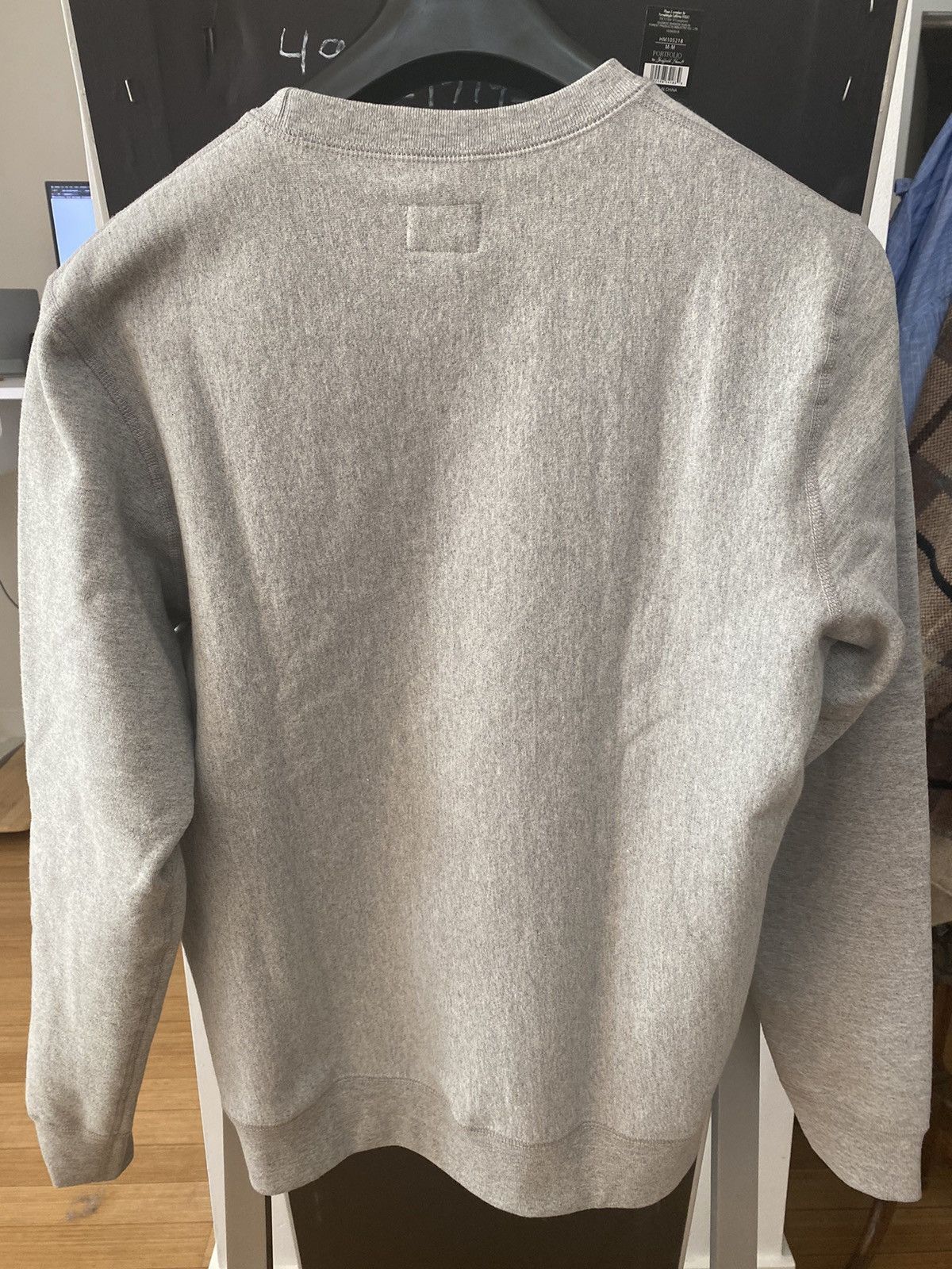 Noah BNWT Fleece Classic Crewneck Sweatshirt Heather Grey Size US M / EU 48-50 / 2 - 2 Thumbnail