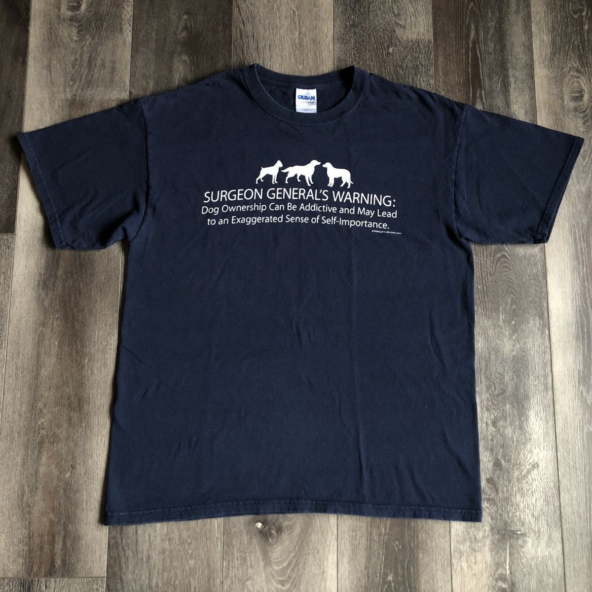 Vintage Vintage 2000s Dogs Surgeon General’s Warning Parody Logo Tee Size US L / EU 52-54 / 3 - 2 Thumbnail