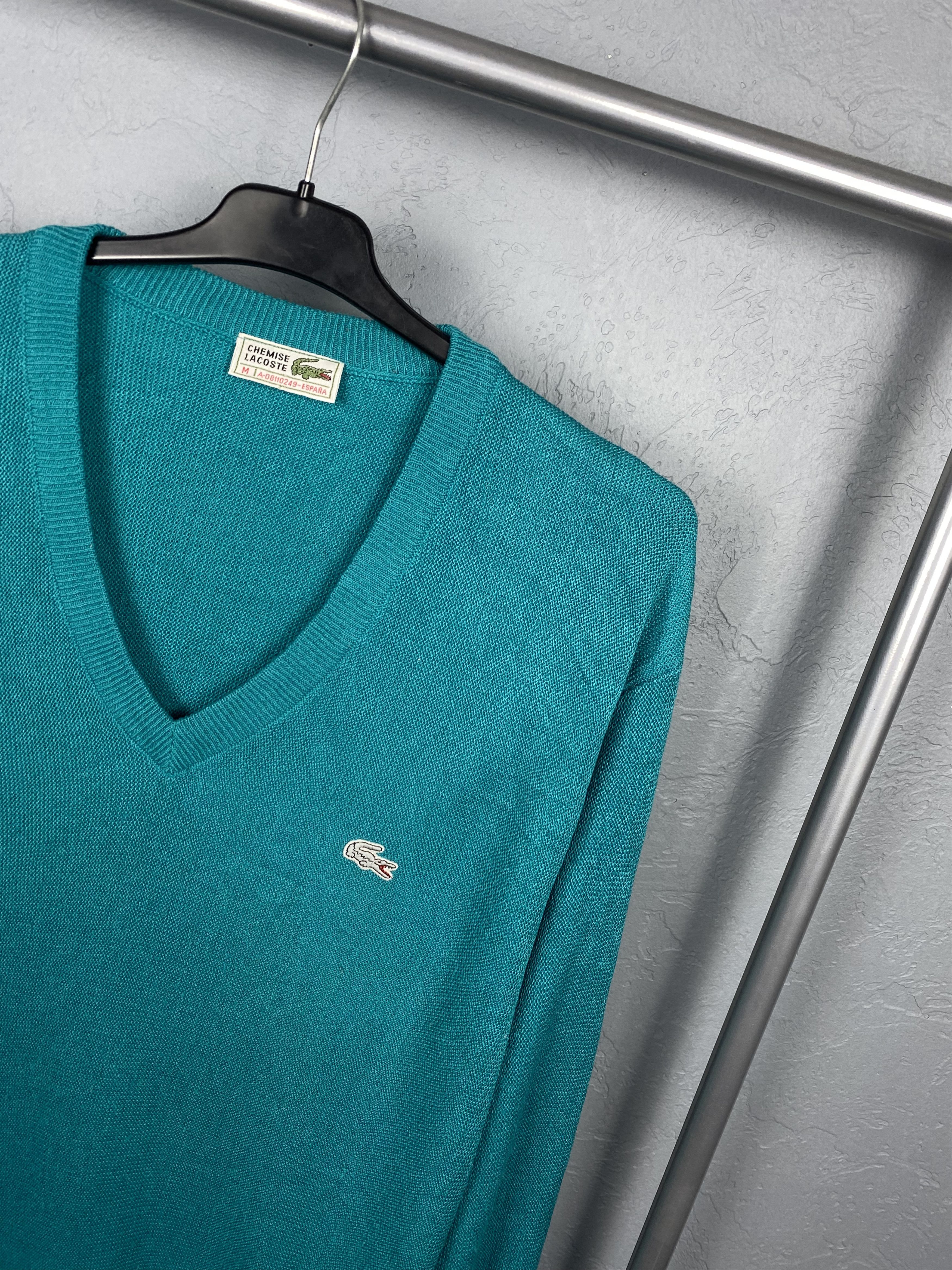 Lacoste × Vintage Lacoste 90s Vintage Chemise Mens Sweater Made in Spain Size US M / EU 48-50 / 2 - 2 Thumbnail