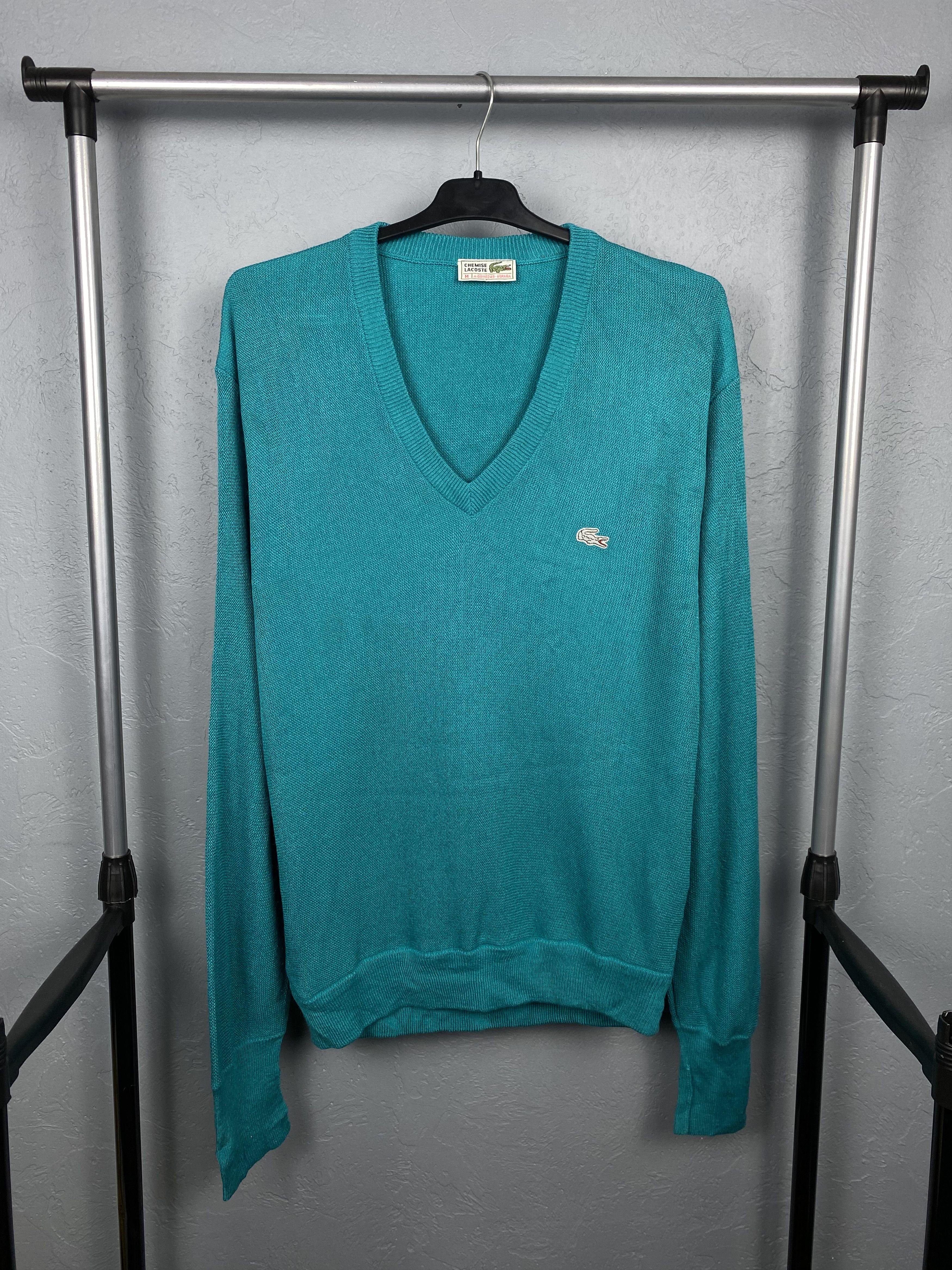 Lacoste × Vintage Lacoste 90s Vintage Chemise Mens Sweater Made in Spain Size US M / EU 48-50 / 2 - 1 Thumbnail