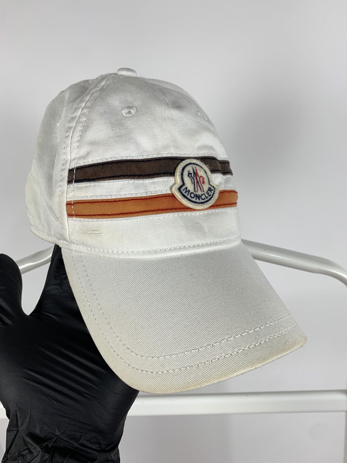 Moncler Moncler Distressed White Cap Size ONE SIZE - 5 Thumbnail
