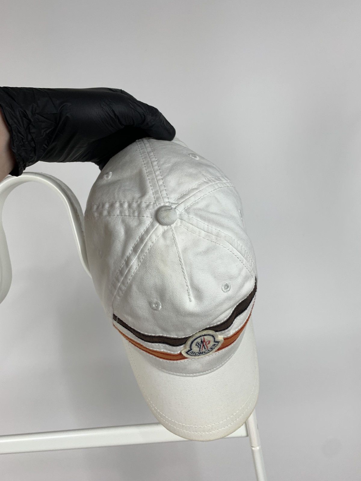 Moncler Moncler Distressed White Cap Size ONE SIZE - 13 Thumbnail