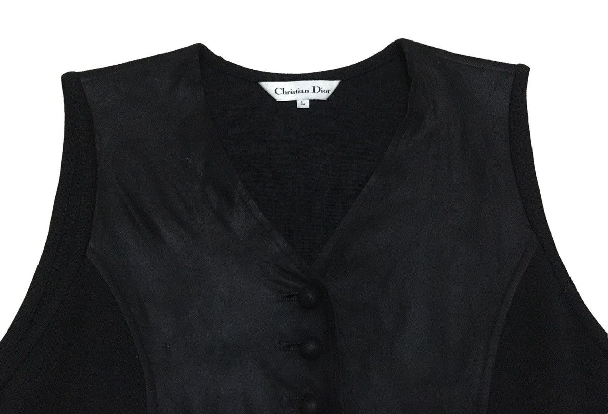 Christian Dior Monsieur × Designer × Vintage Rare Design Vintage Brand Christian Dior Leather Vest 1990s Size US L / EU 52-54 / 3 - 4 Thumbnail