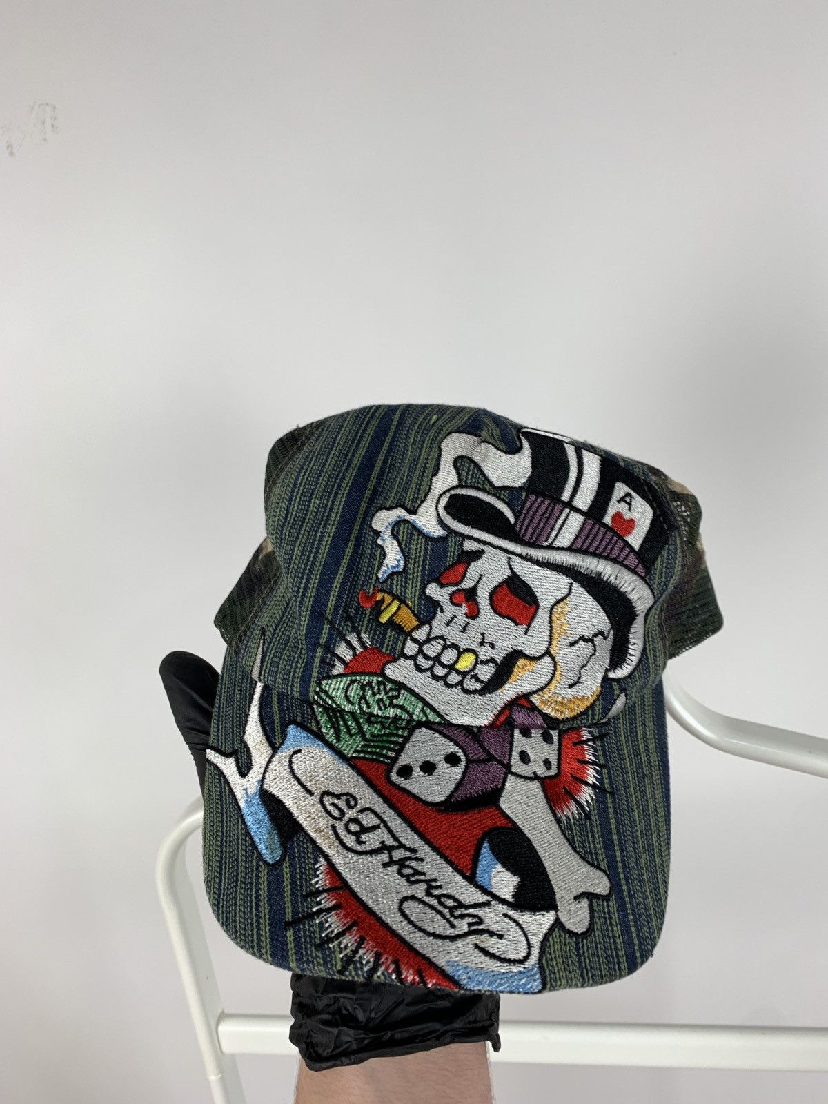 Christian Audigier Vintage Ed Hardy Christian Audigier Skull Camouflage Cap Size ONE SIZE - 3 Thumbnail
