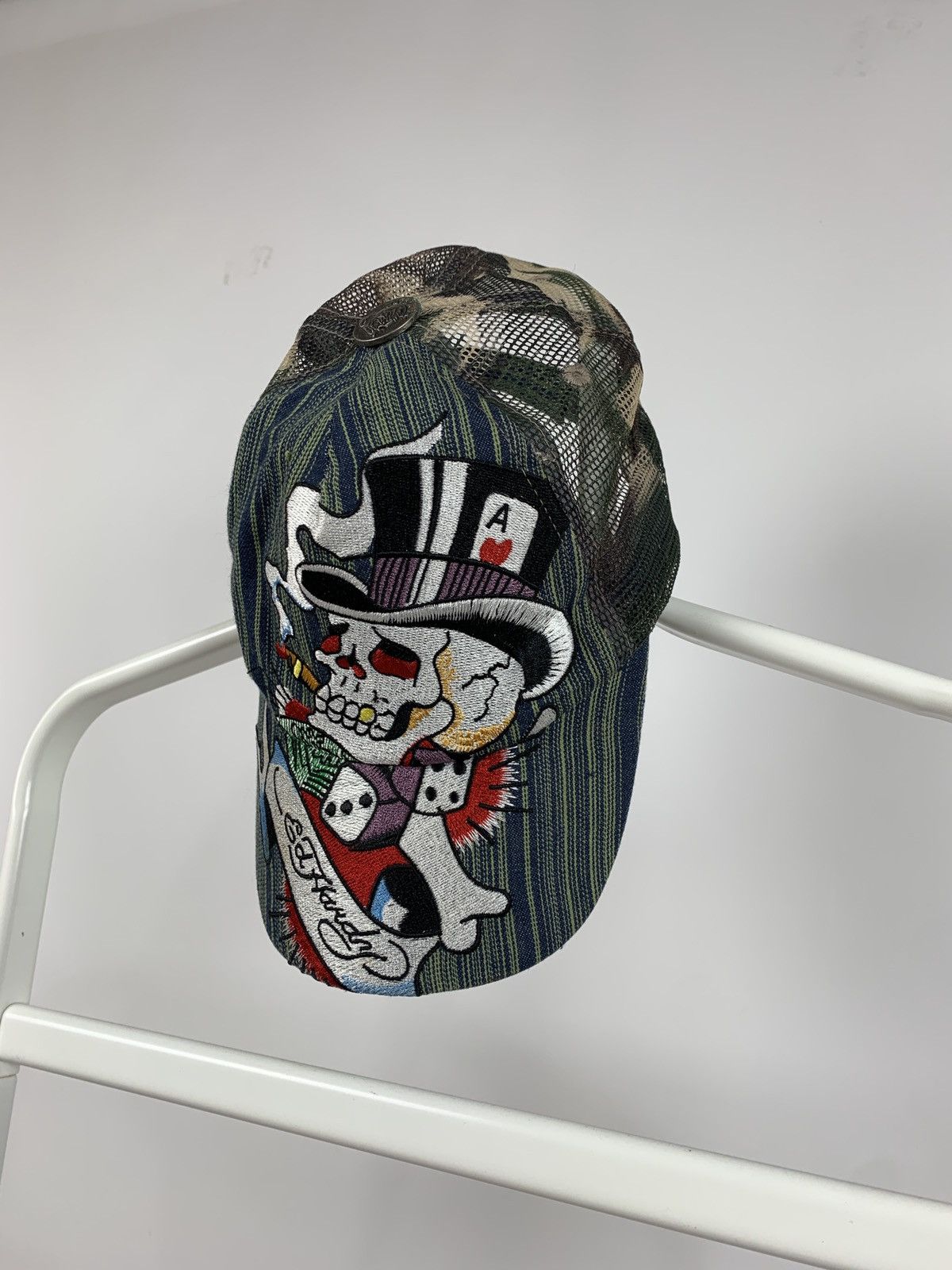 Vintage Ed Hardy Christian Audigier Skull Camouflage Cap