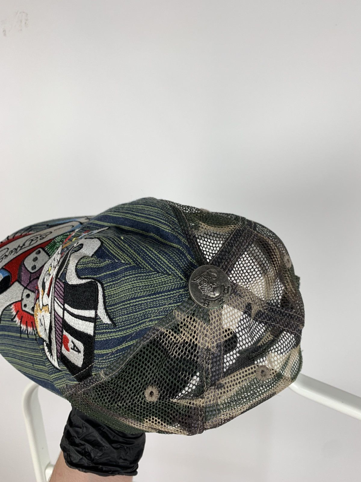 Christian Audigier Vintage Ed Hardy Christian Audigier Skull Camouflage Cap Size ONE SIZE - 8 Thumbnail