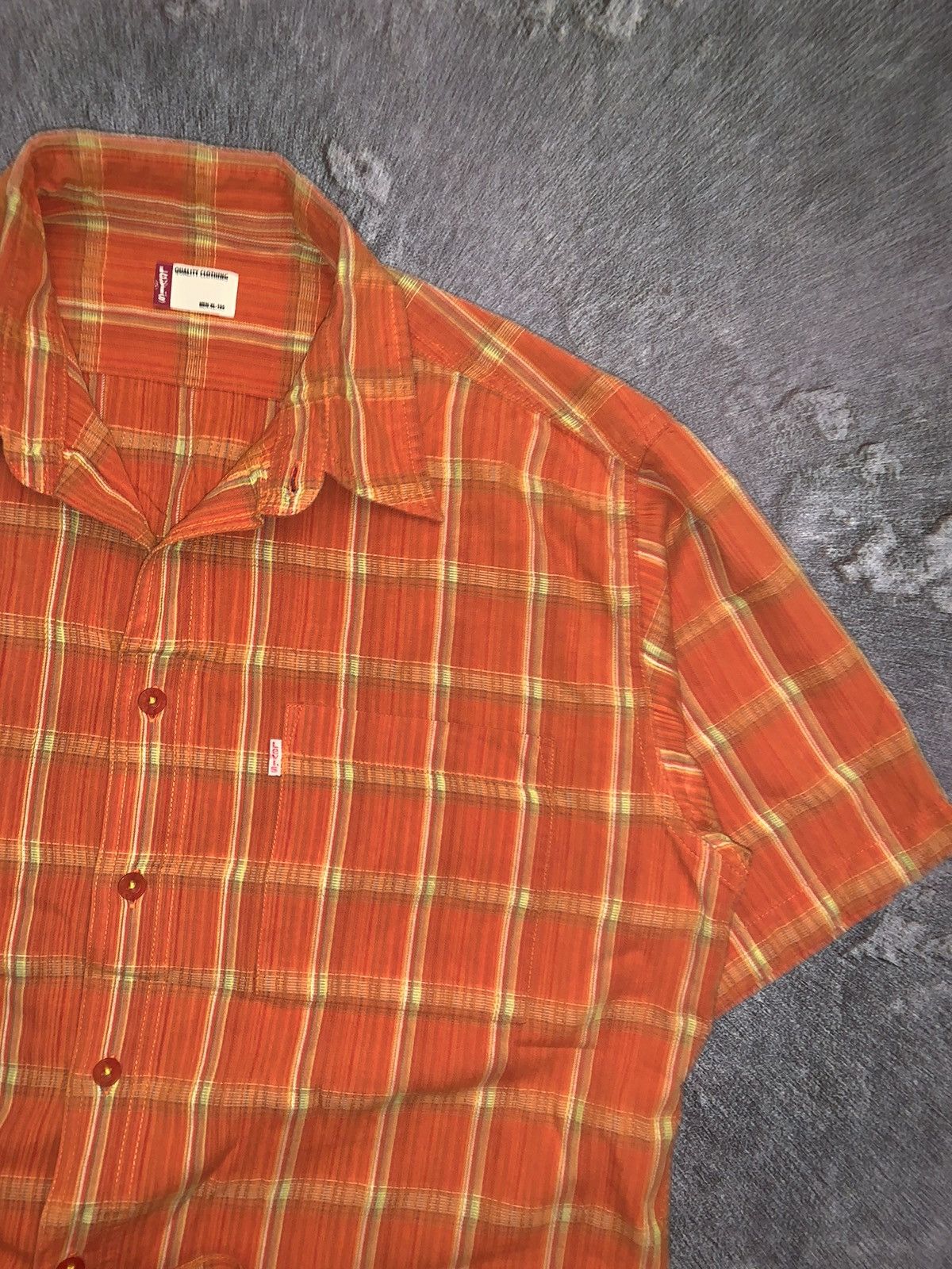 Levi's × Vintage Levi’s flannel shirt short sleeve polo button tee T-shirt Size US XL / EU 56 / 4 - 4 Thumbnail