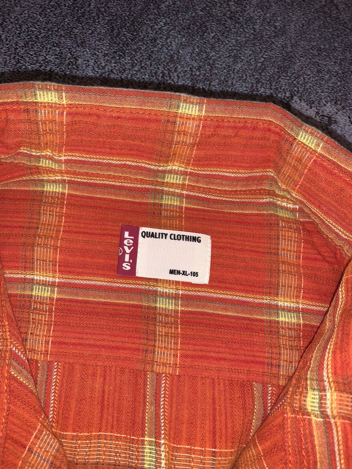 Levi's × Vintage Levi’s flannel shirt short sleeve polo button tee T-shirt Size US XL / EU 56 / 4 - 5 Thumbnail
