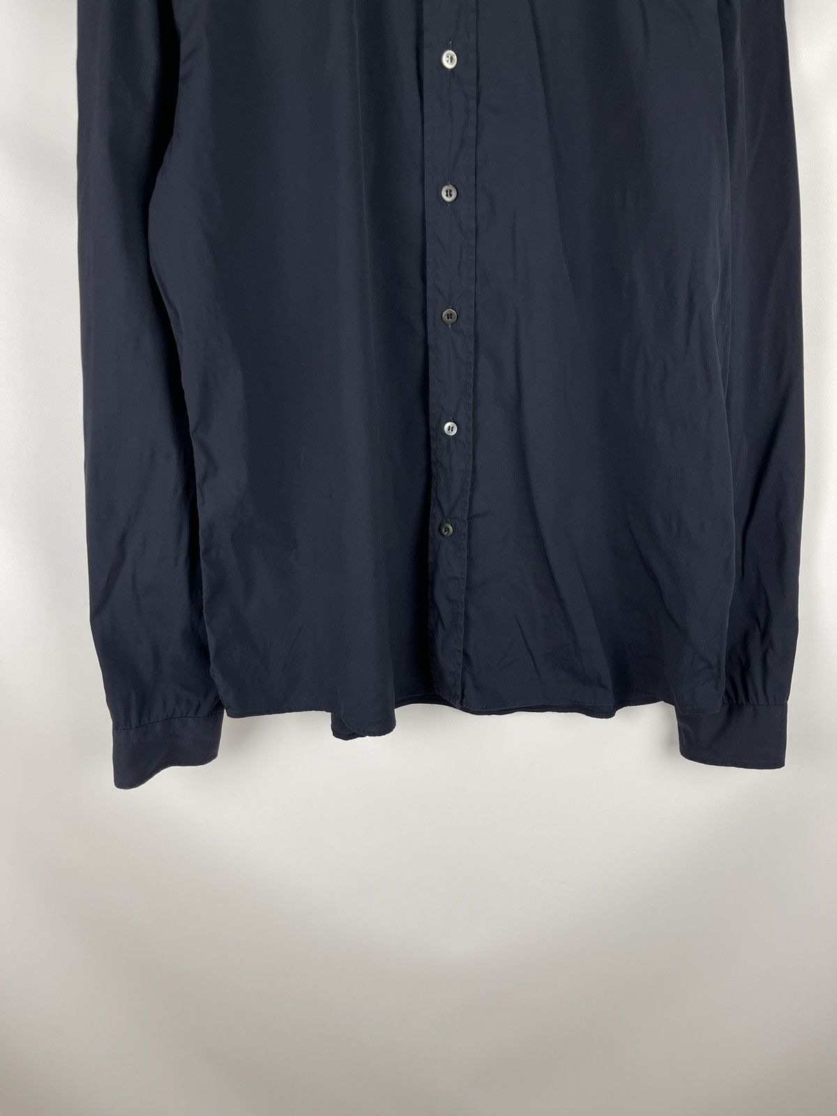 Prada Prada made in Italy navy cotton shirt size 41 16 Size US L / EU 52-54 / 3 - 6 Thumbnail