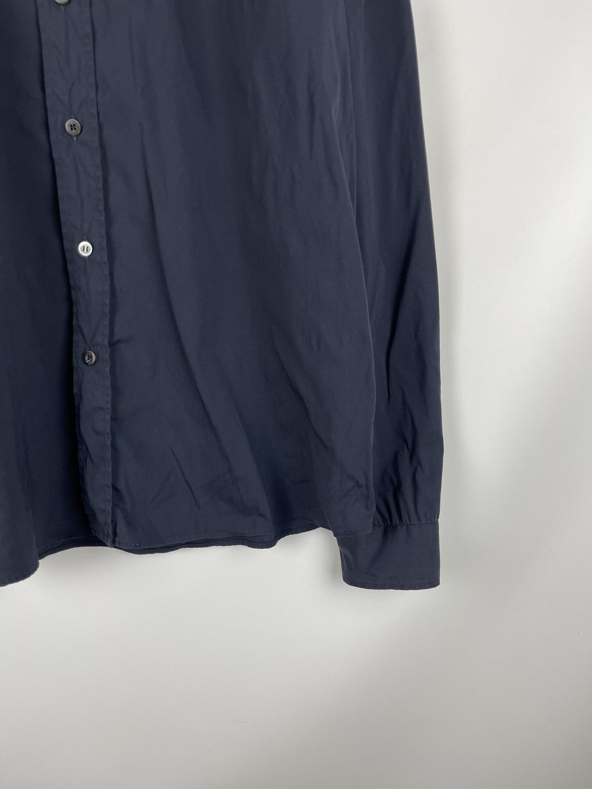 Prada Prada made in Italy navy cotton shirt size 41 16 Size US L / EU 52-54 / 3 - 5 Thumbnail