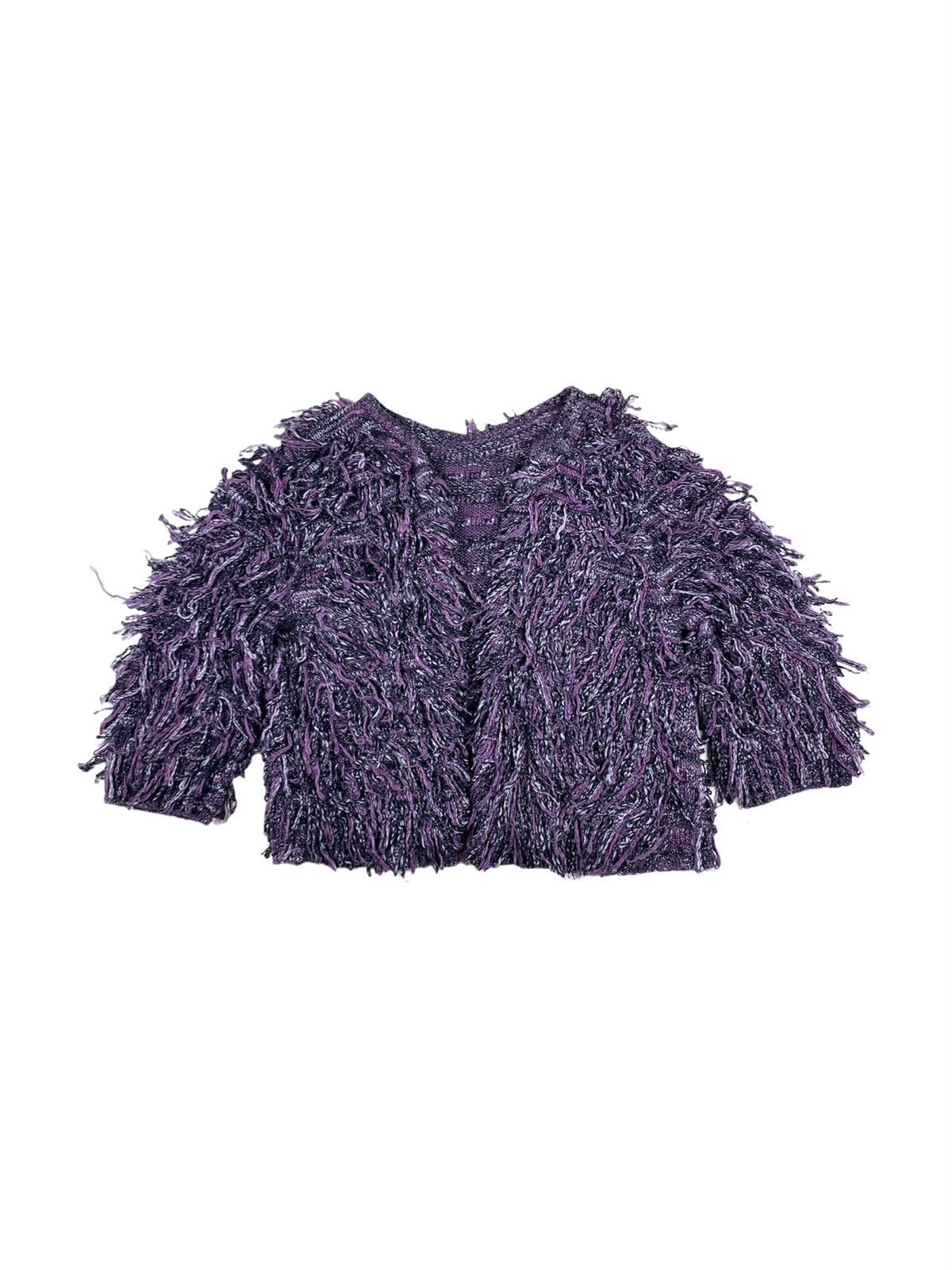 Japanese Brand 90s Vintage Japanese Fuzzy Mohair Style Cardigan Sweater Size M / US 6-8 / IT 42-44 - 1 Thumbnail