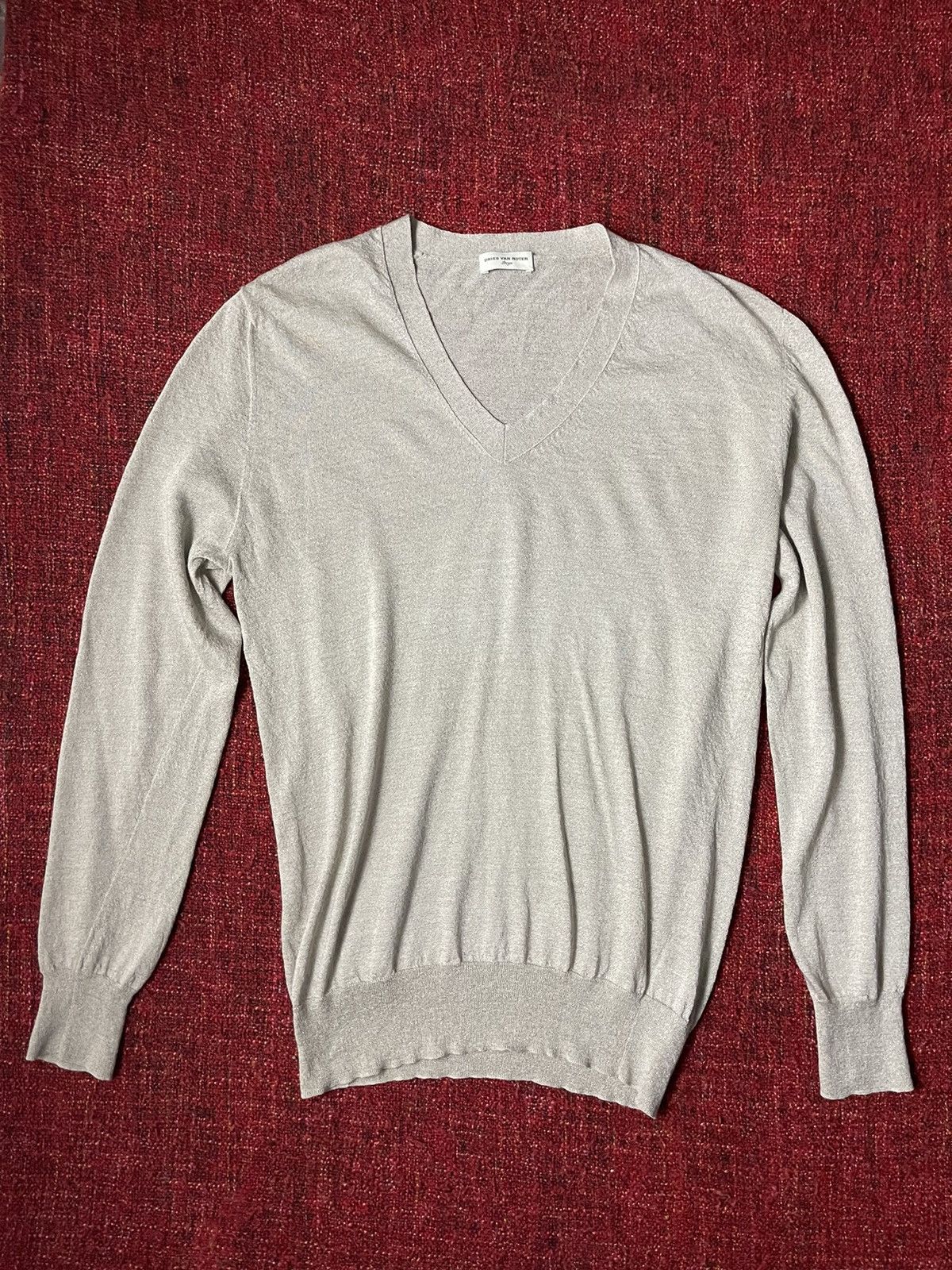Designer × Dries Van Noten Dries Van Noten silk/wool blend sweater Size L / US 10 / IT 46 - 1 Thumbnail