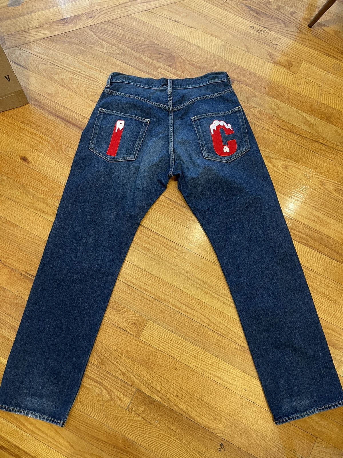BBC Ice Cream White Running Dog Jeans Medium 34