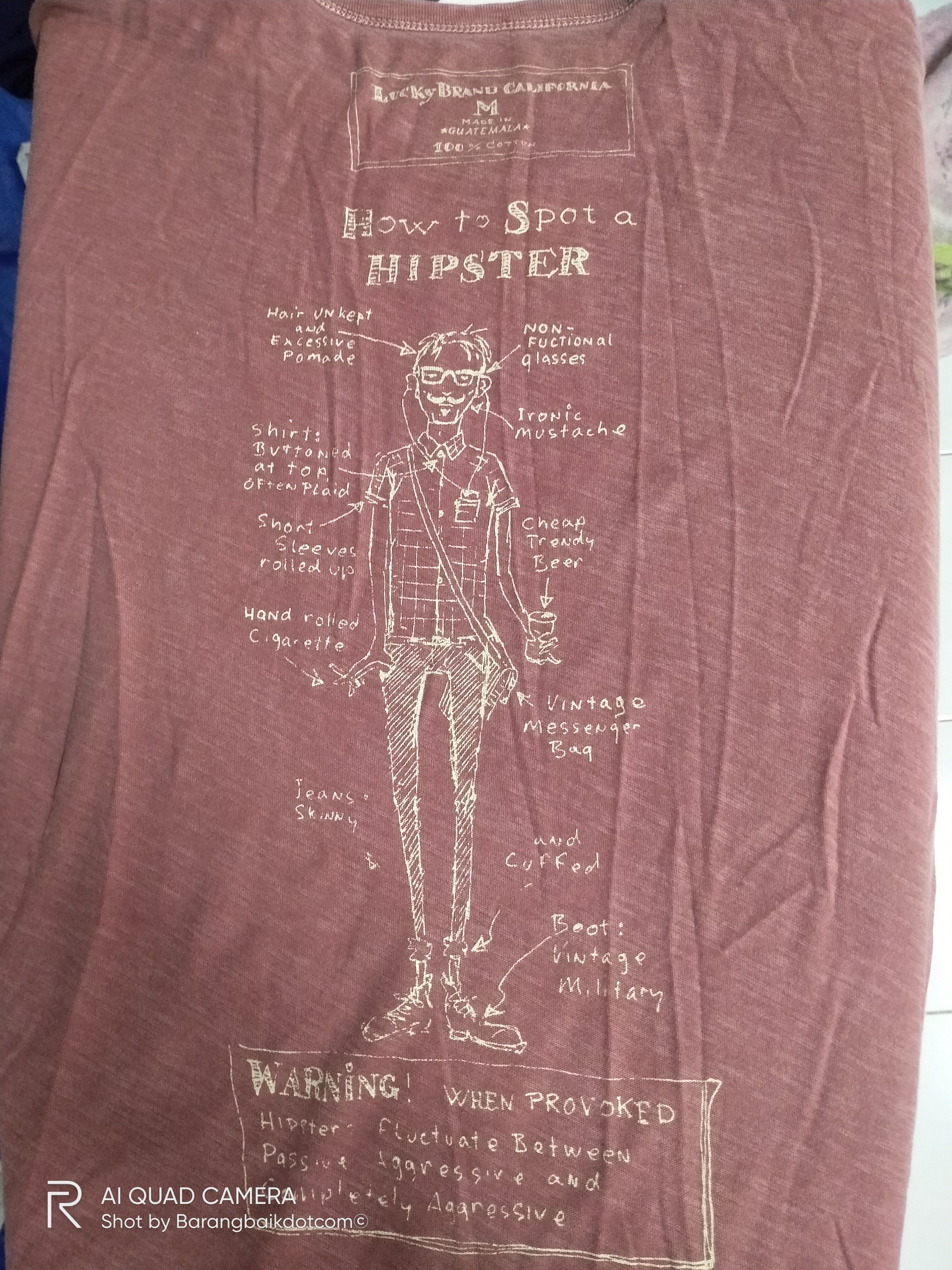 Lucky Brand Don't Feed The Hipster T-shirt Size US M / EU 48-50 / 2 - 8 Thumbnail