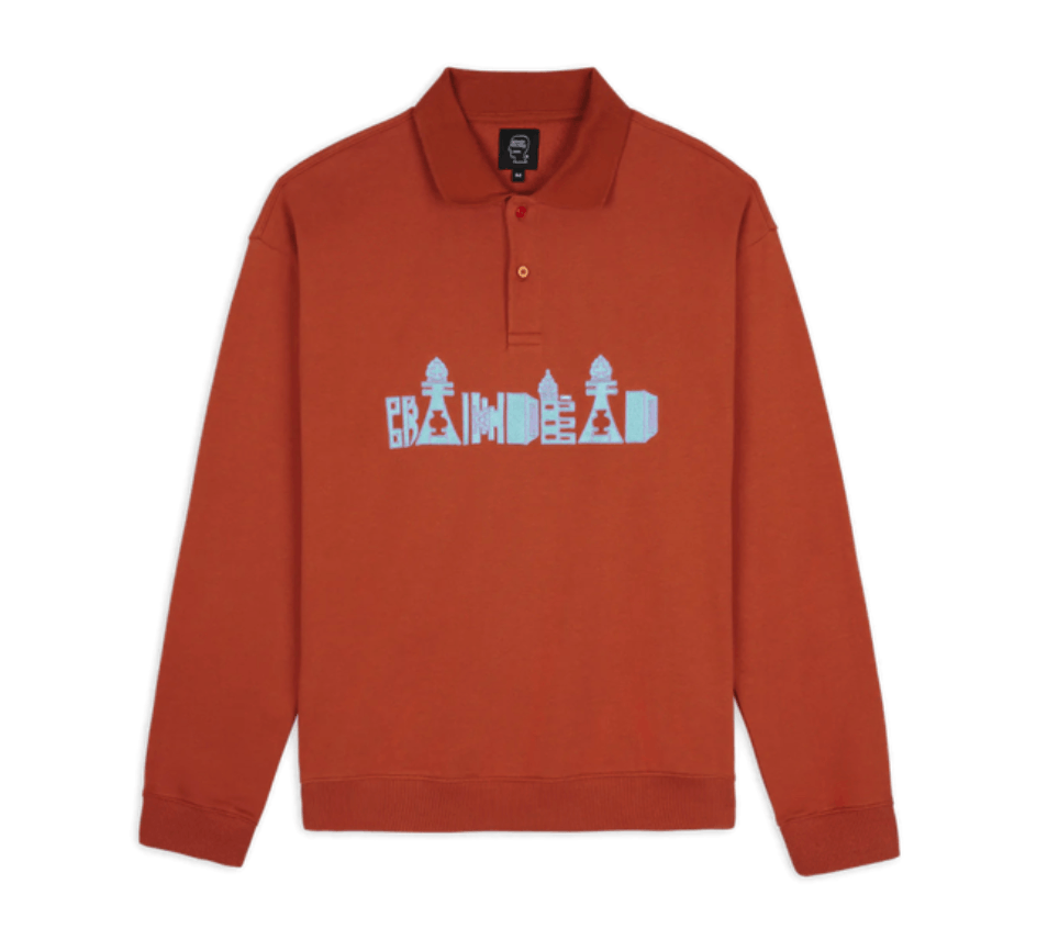 Brain Dead Brain Dead Thinking Game Polo Burnt Orange • XS Size US XS / EU 42 / 0 - 1 Thumbnail