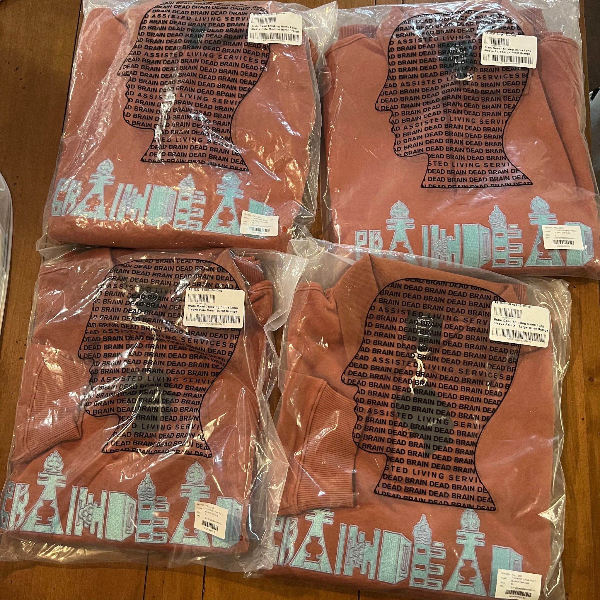 Brain Dead Brain Dead Thinking Game Polo Burnt Orange • XS Size US XS / EU 42 / 0 - 3 Thumbnail