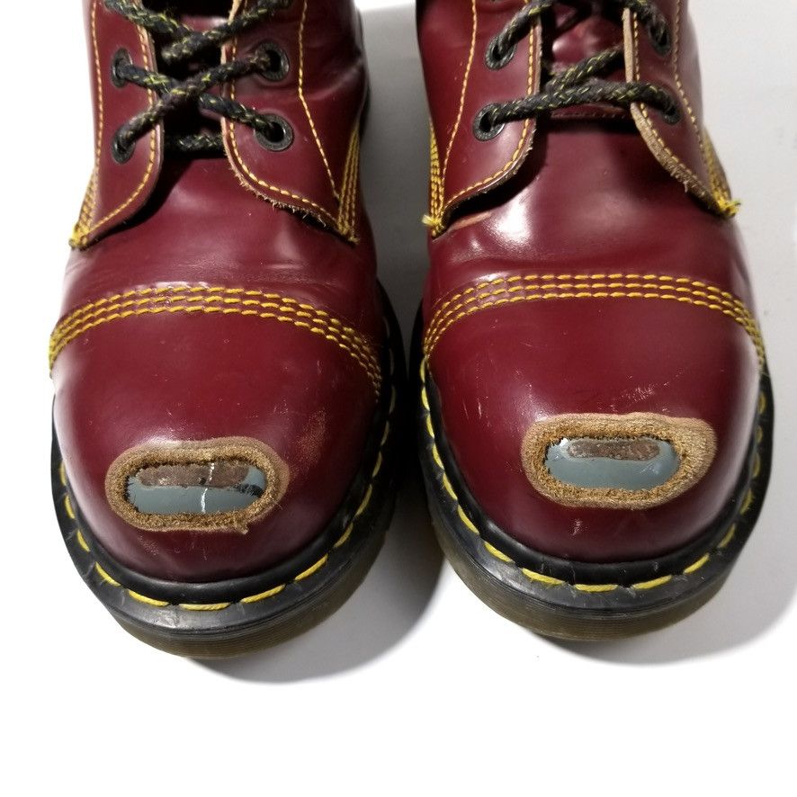 靴 made in England DR.MARTENS 2A42 Dr Martens 2a42 Black Waxy Exposed Steel Made in England