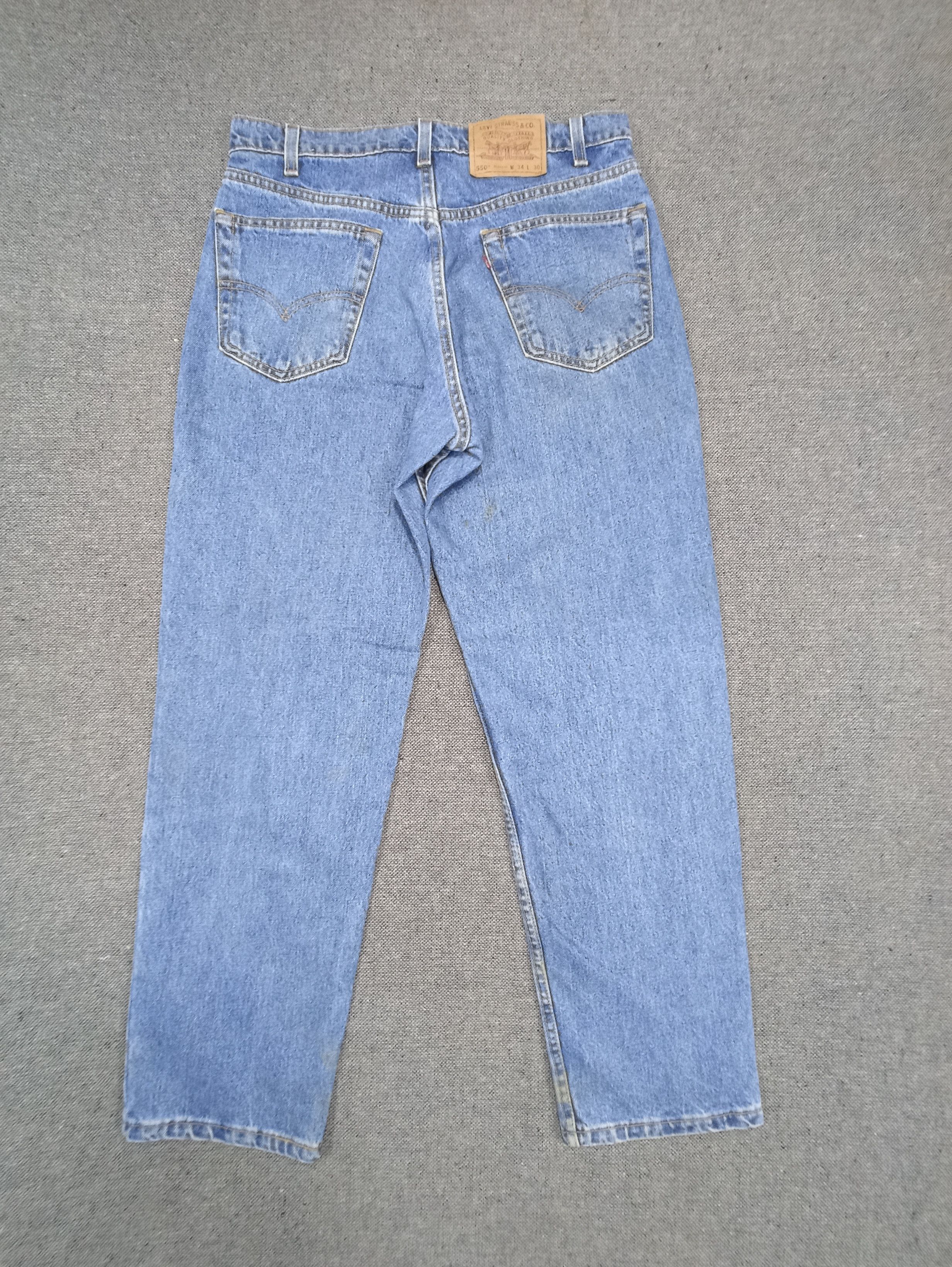 Jean × Levi's × Vintage 90s Vintage Levis 550 Blue Wash Jeans - J121 Size US 33 - 2 Thumbnail