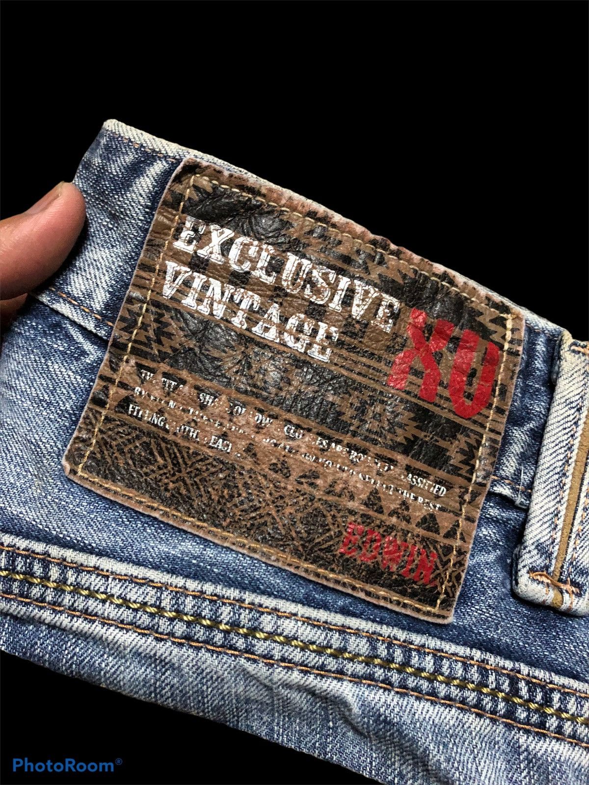 Edwin × Japanese Brand FLARE DISTRESSED EDWIN XV WASHED BLUE JEANS Size US 31 - 6 Thumbnail