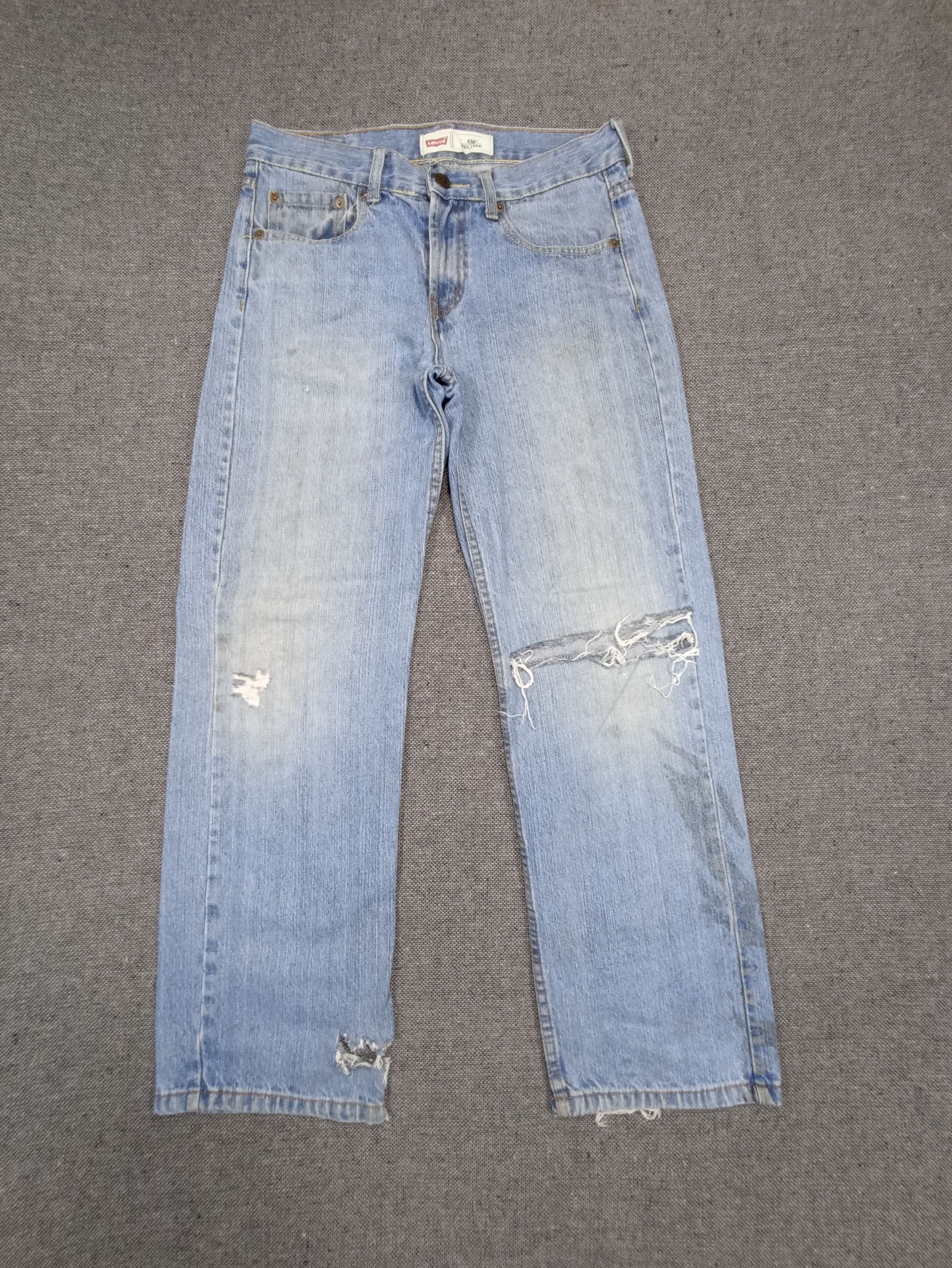 Jean × Levi's × Vintage Vintage Levis 550 Distress Jeans - J129 Size 30" / US 8 / IT 44 - 1 Thumbnail