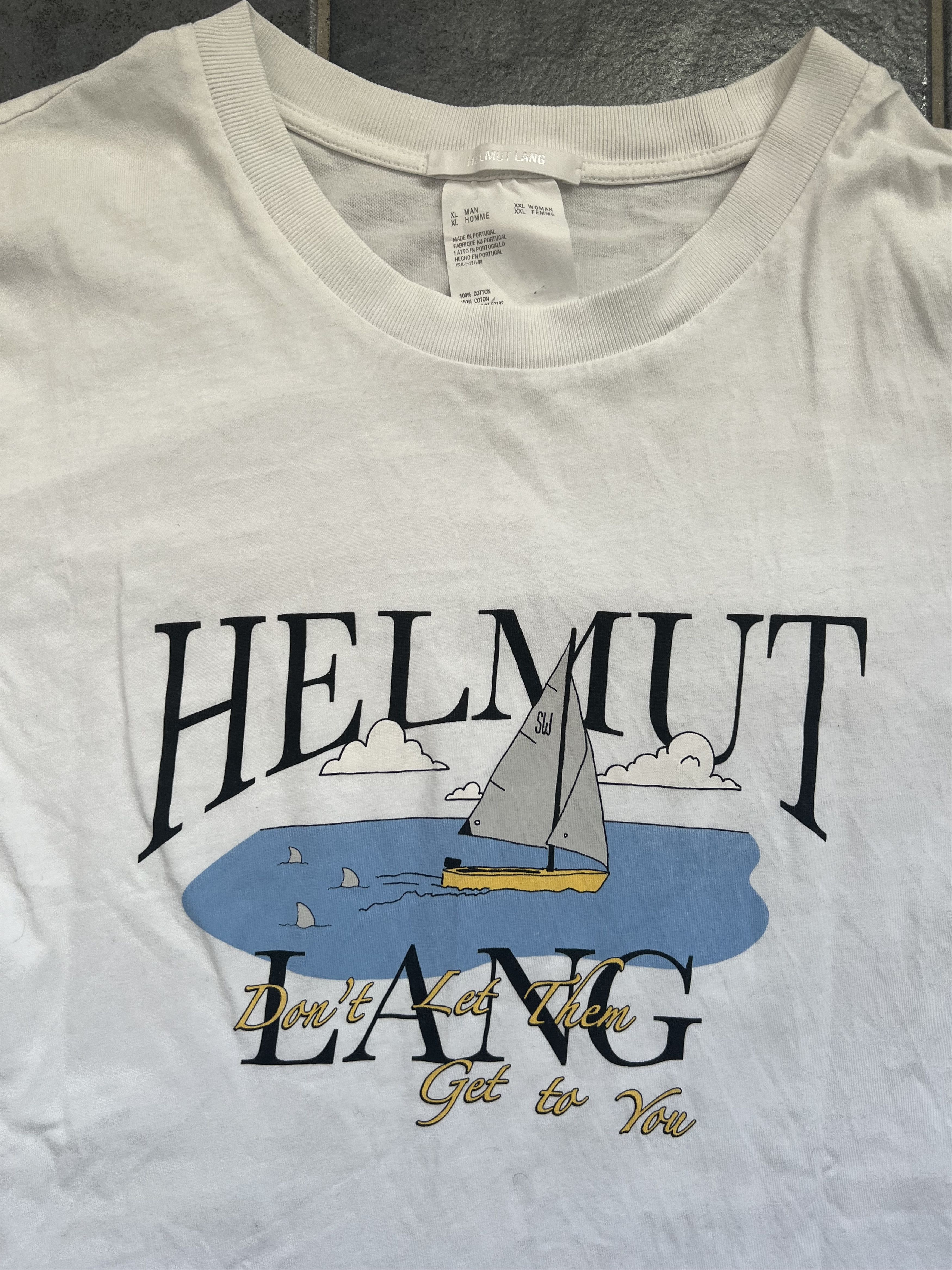 Helmut Lang Dont Let Them Get To You Tee Size US XL / EU 56 / 4 - 2 Thumbnail