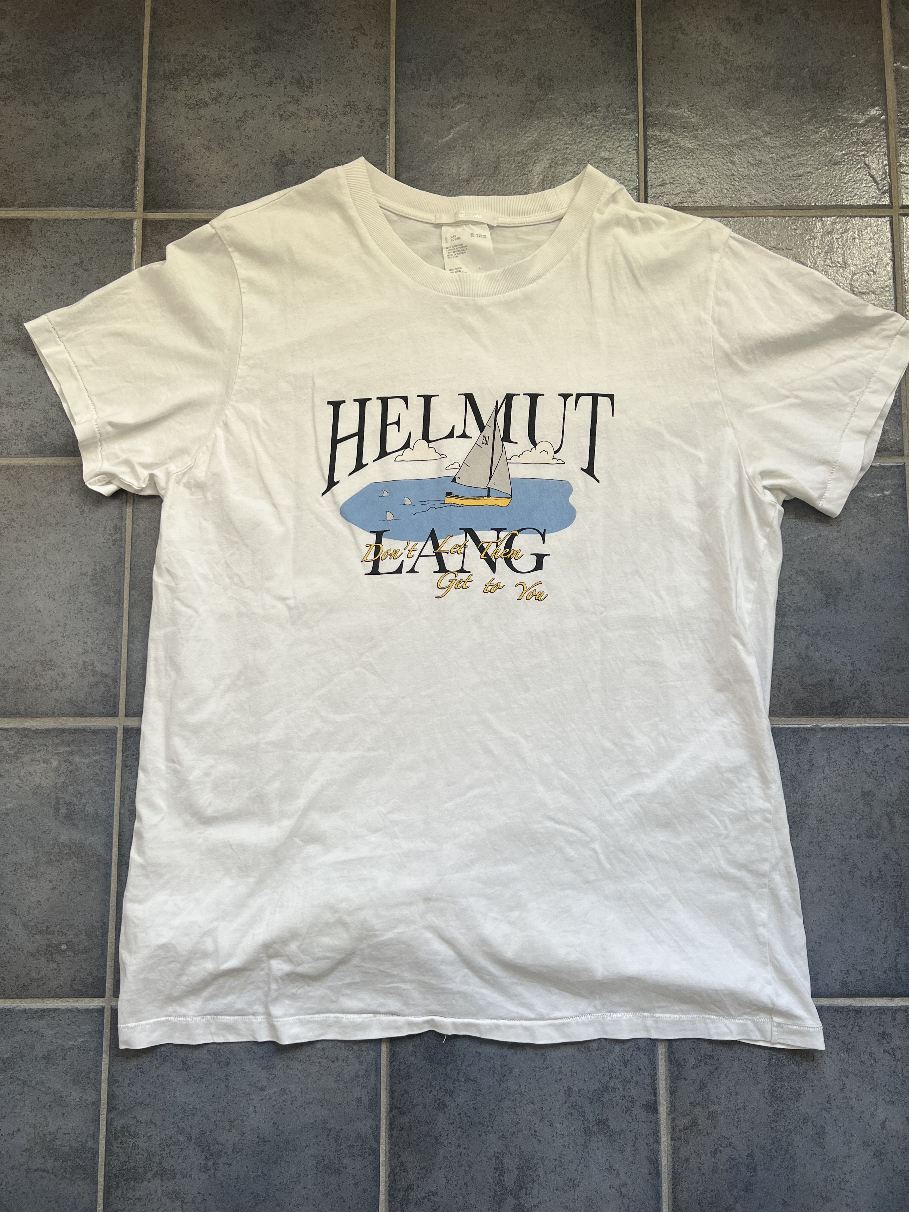 Helmut Lang Dont Let Them Get To You Tee Size US XL / EU 56 / 4 - 1 Thumbnail