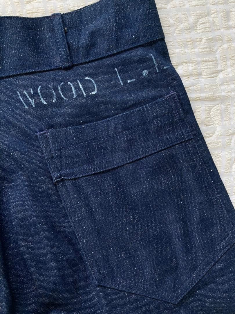 Vintage True Vintage Deadstock 50s Seafarer USN Denim Flare Pant Size US 32 / EU 48 - 3 Thumbnail