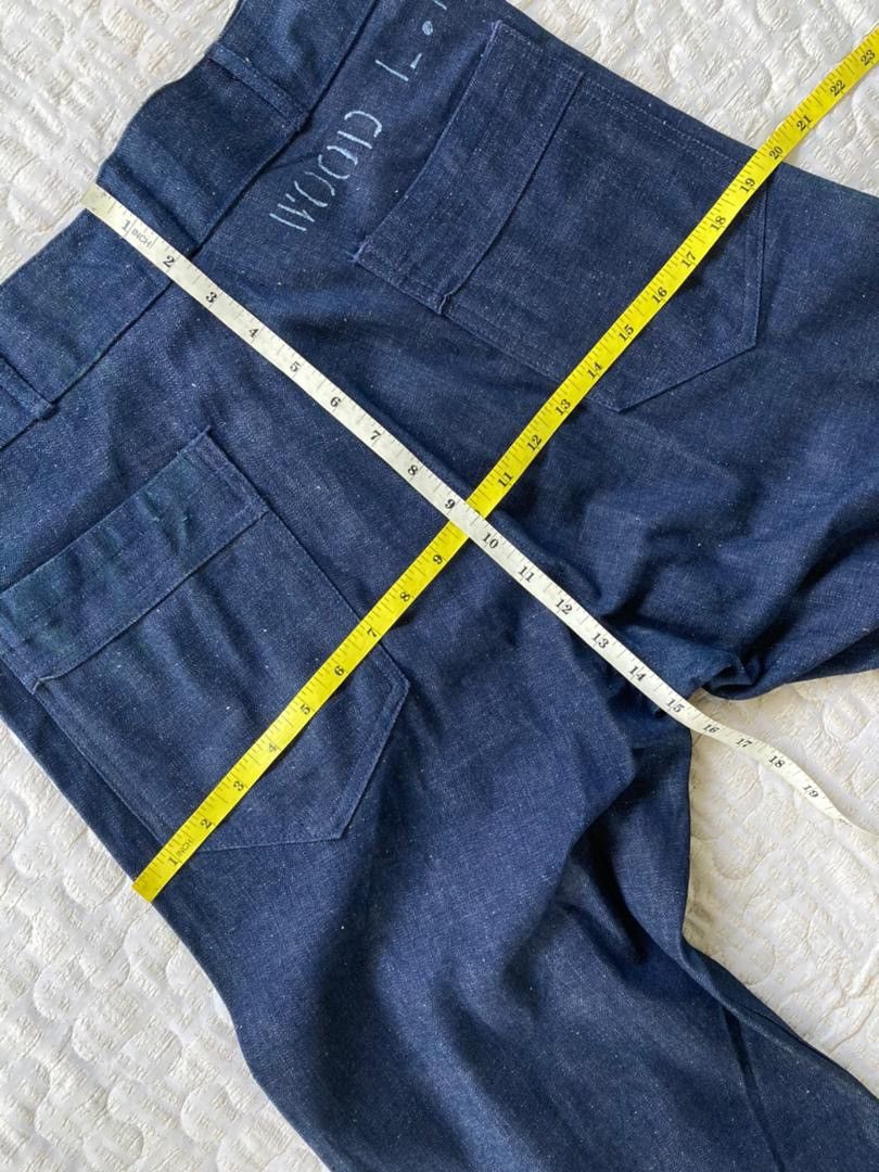Vintage True Vintage Deadstock 50s Seafarer USN Denim Flare Pant Size US 32 / EU 48 - 11 Thumbnail