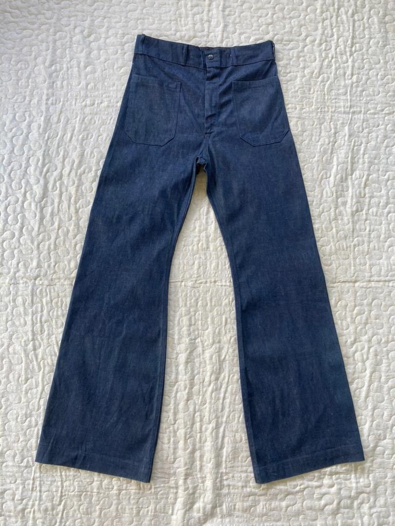 Vintage True Vintage Deadstock 50s Seafarer USN Denim Flare Pant Size US 32 / EU 48 - 1 Thumbnail