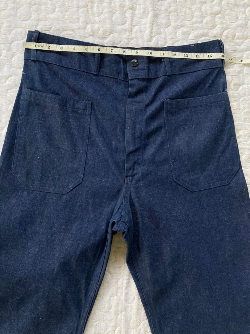 Vintage True Vintage Deadstock 50s Seafarer USN Denim Flare Pant Size US 32 / EU 48 - 8 Thumbnail
